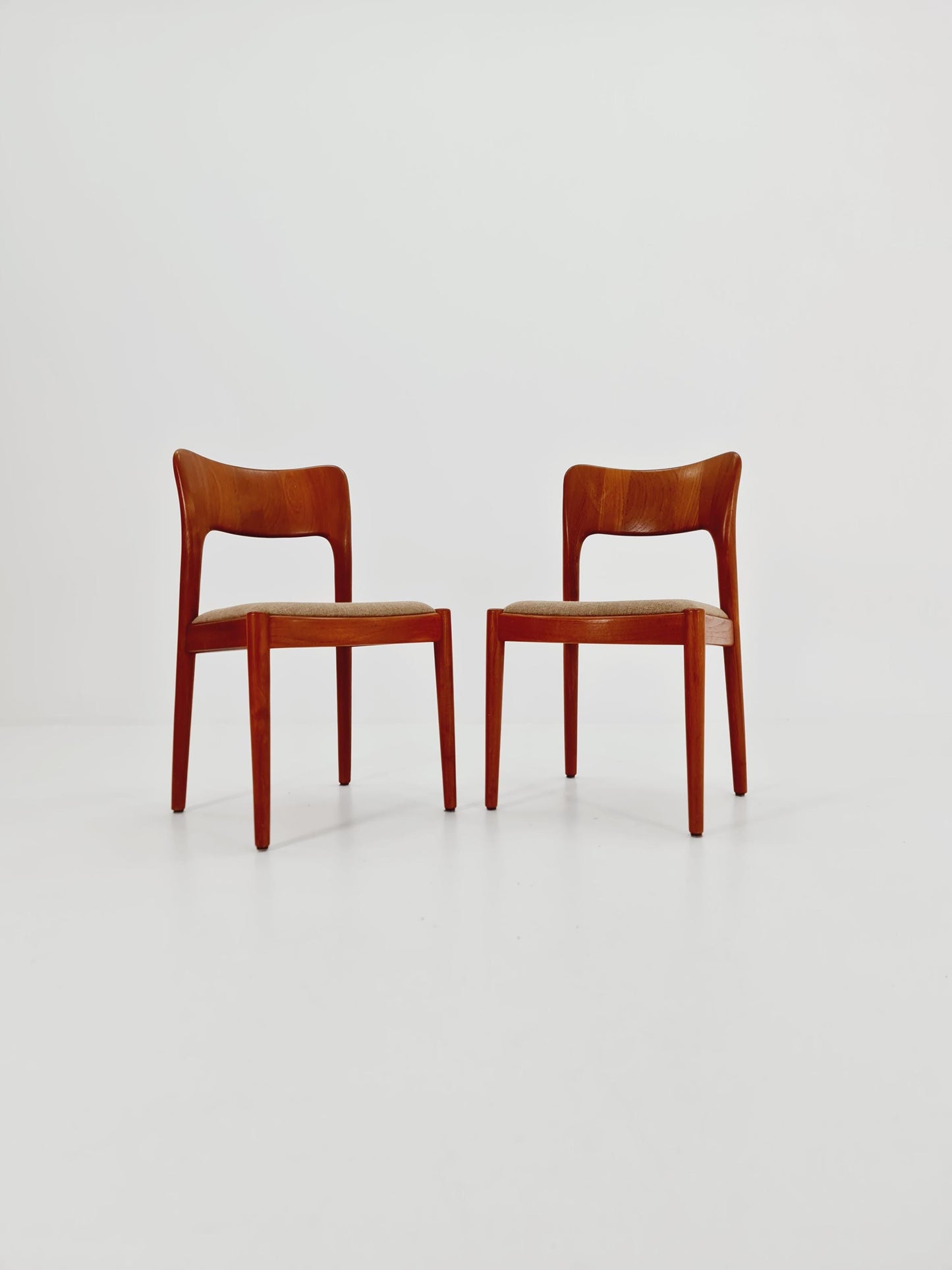 1 of 2 Vintage Danish solid teak dining chair by Niels Koefoed for Koefoed Hornslet , , 1960s,