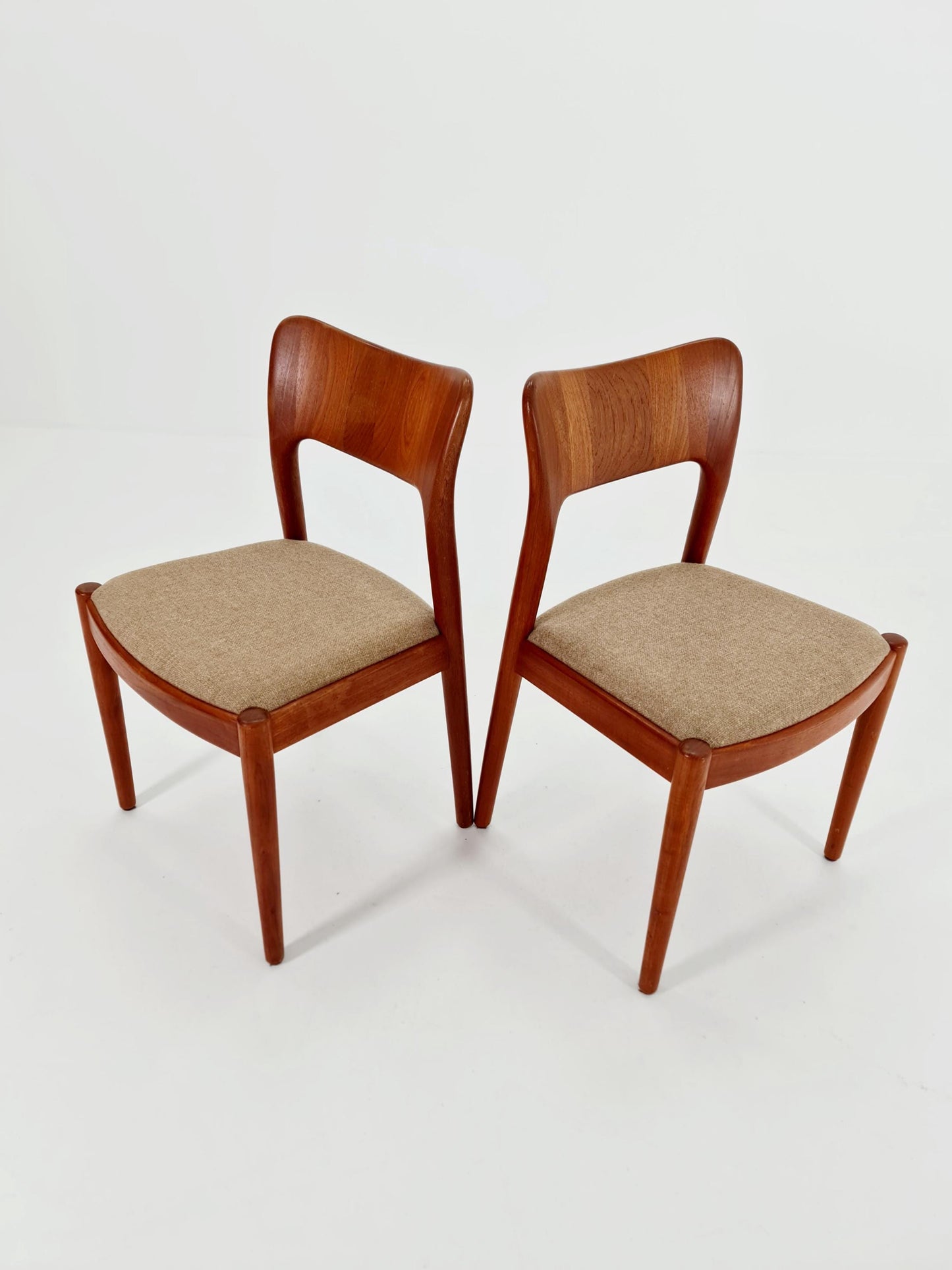 1 of 2 Vintage Danish solid teak dining chair by Niels Koefoed for Koefoed Hornslet , , 1960s,