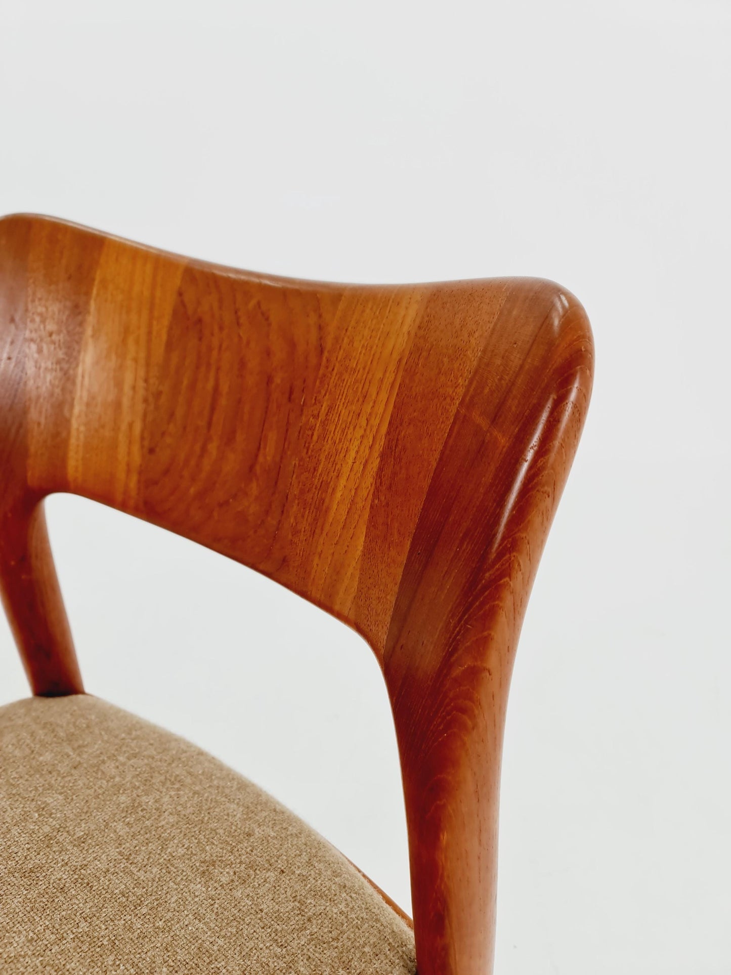 1 of 2 Vintage Danish solid teak dining chair by Niels Koefoed for Koefoed Hornslet , , 1960s,