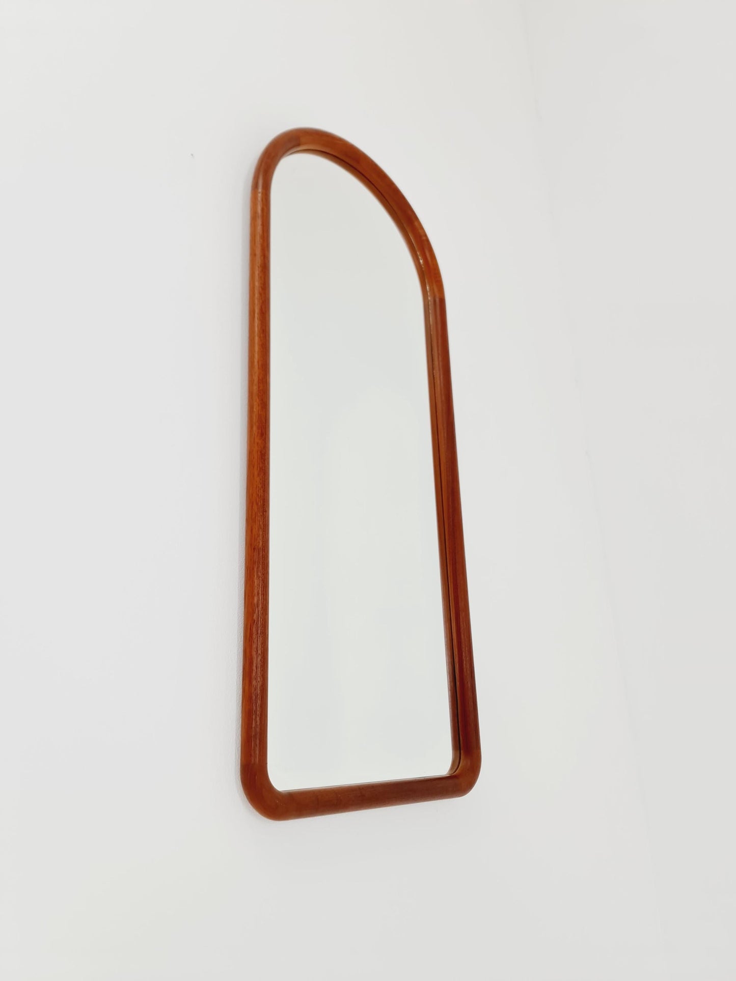 Teak Danish mid-century Modern wall-mounted mirror By Vildbjerg Möbelfabrik 1960s