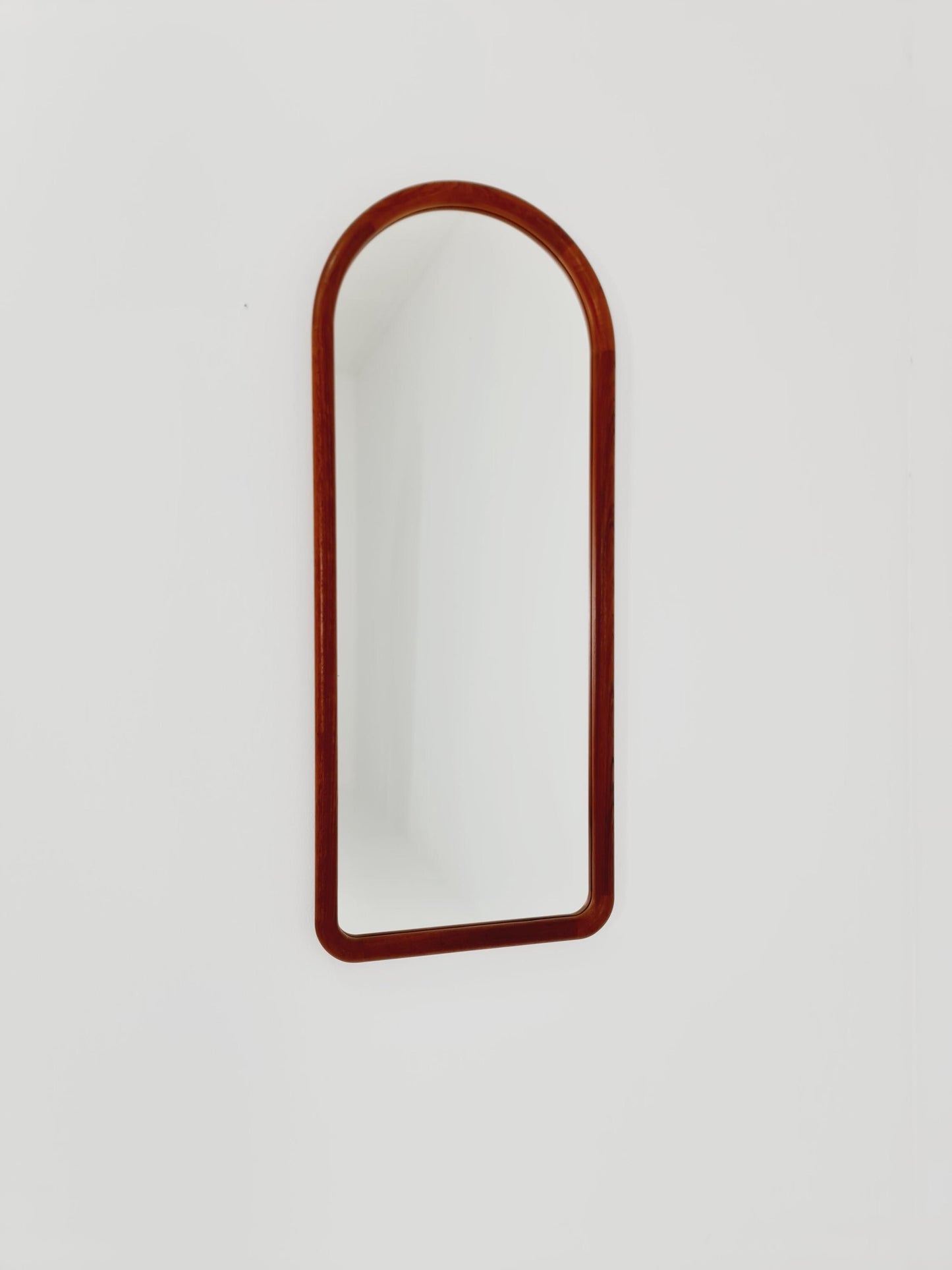 Teak Danish mid-century Modern wall-mounted mirror By Vildbjerg Möbelfabrik 1960s