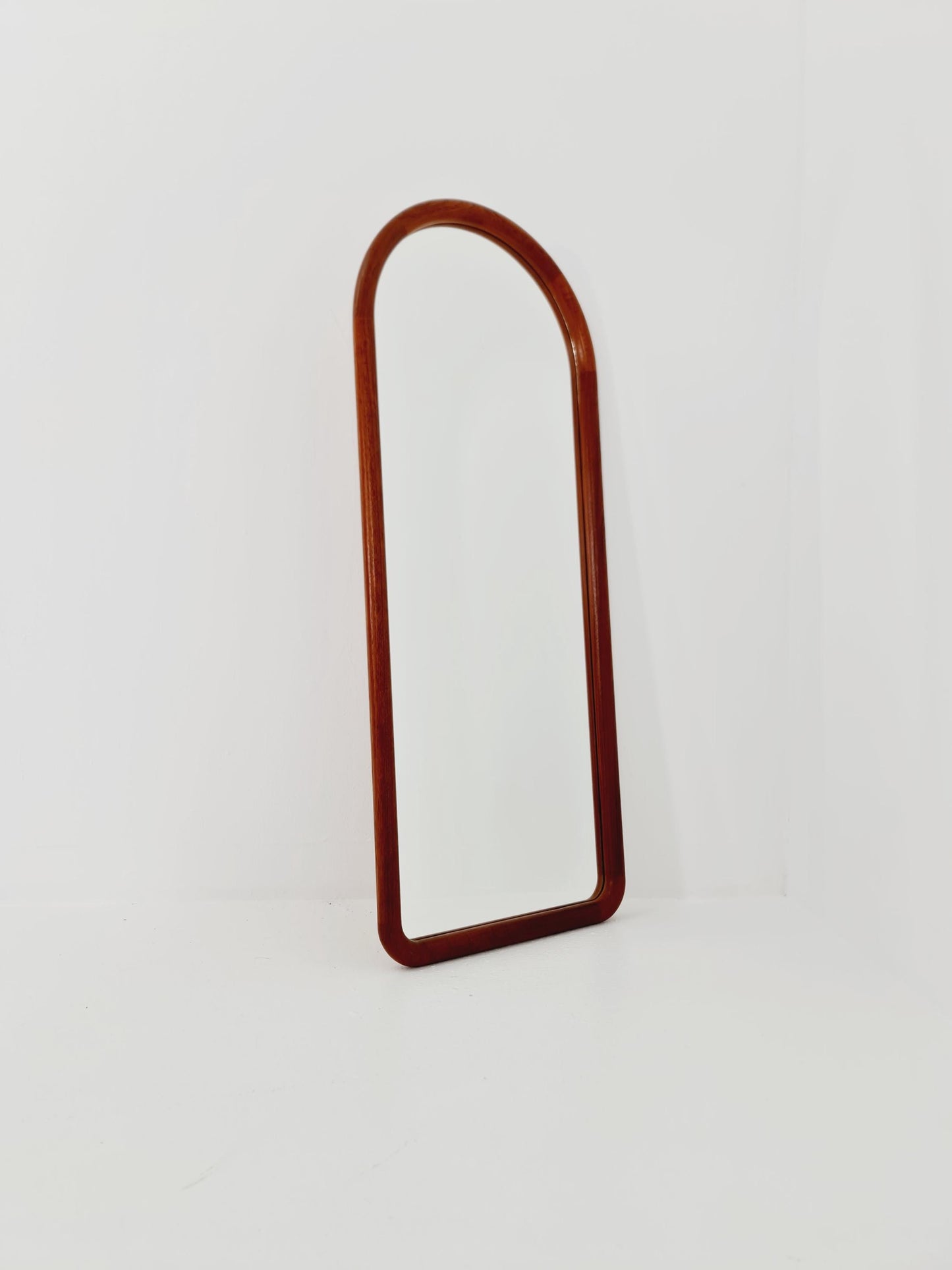 Teak Danish mid-century Modern wall-mounted mirror By Vildbjerg Möbelfabrik 1960s