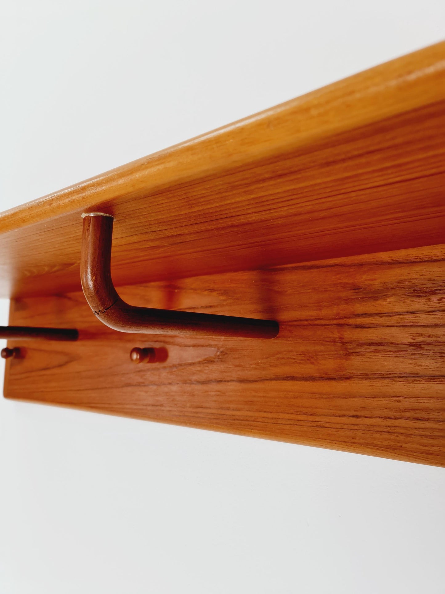 Mid century Danish Wardarobe By Vildbjerg Møbelfabrik, teak wall coat rack 1960s