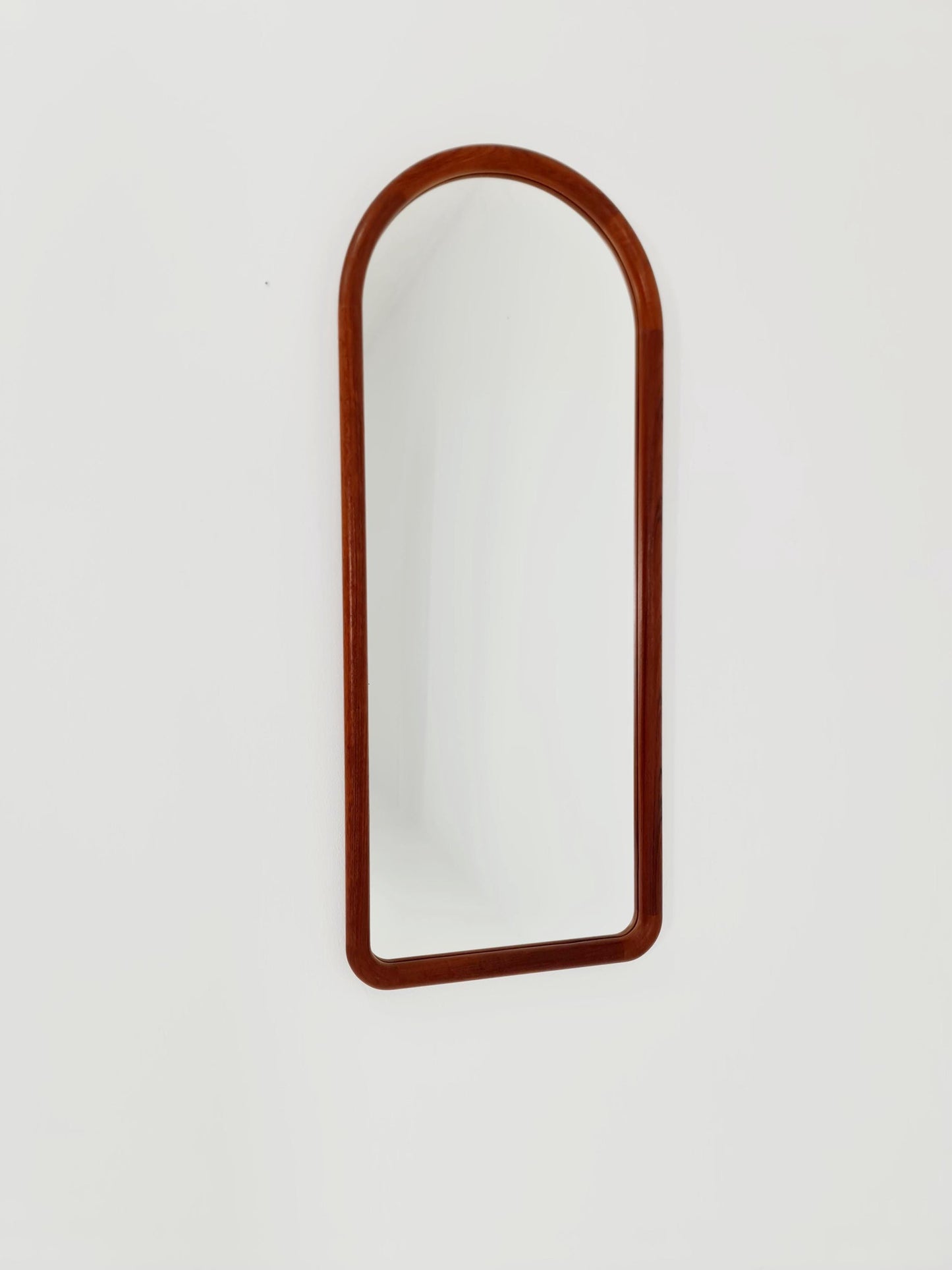 Teak Danish mid-century Modern wall-mounted mirror By Vildbjerg Möbelfabrik 1960s