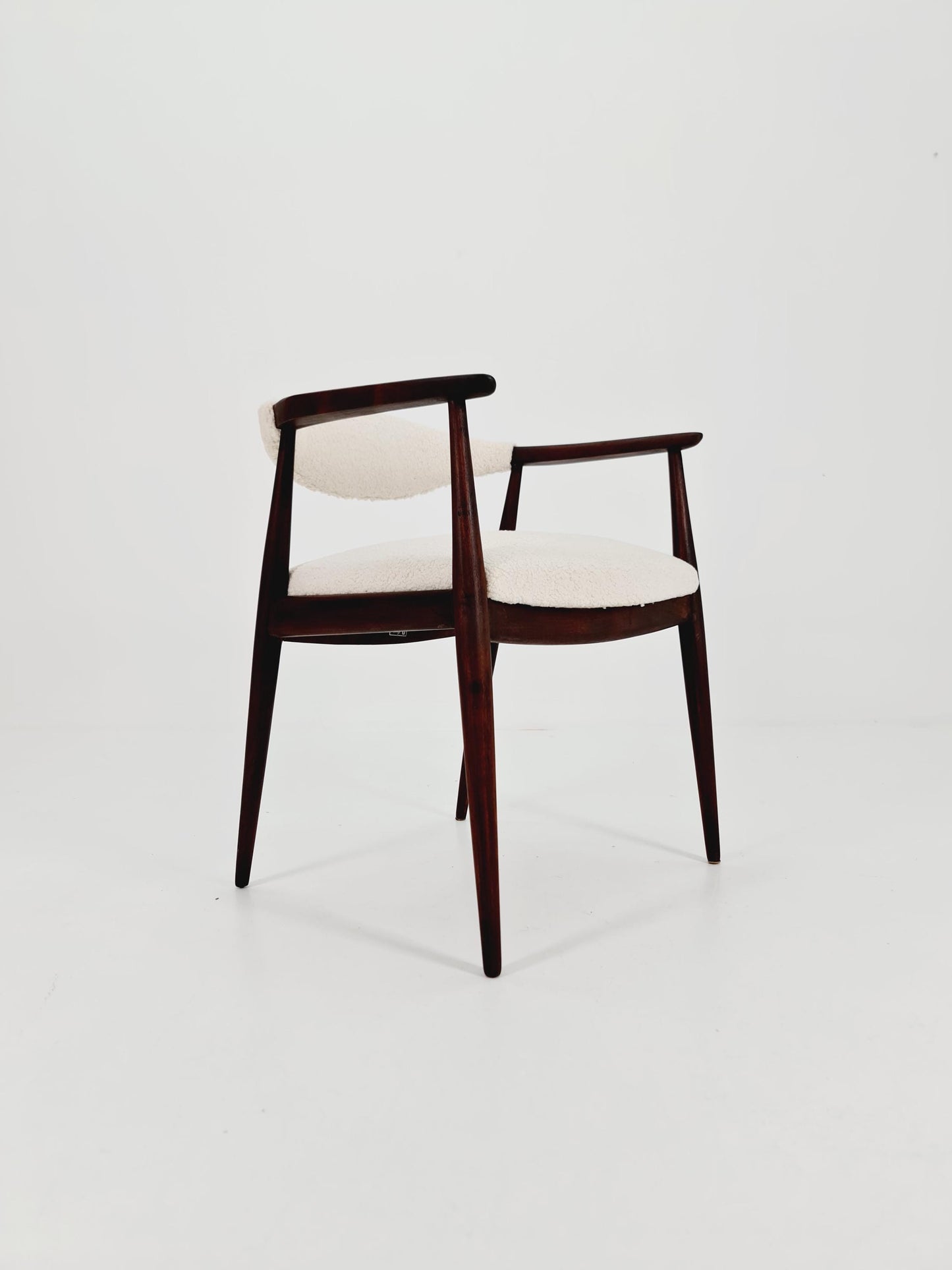 Mid Century German teak with Teddy Farbic chair by Lübke, 1960s