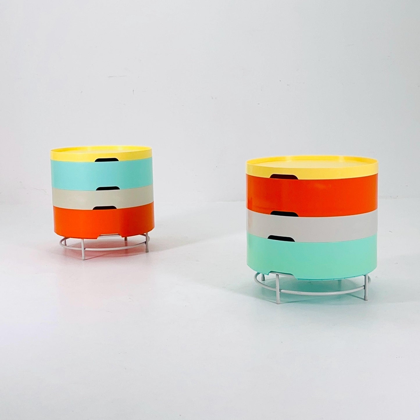 Set of 2 IKEA Modern storage side table PS modell by T. Richards, C. Brill en A. Williams Ikea Sweden