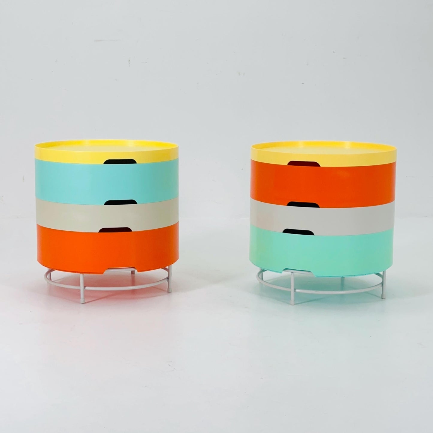 Set of 2 IKEA Modern storage side table PS modell by T. Richards, C. Brill en A. Williams Ikea Sweden