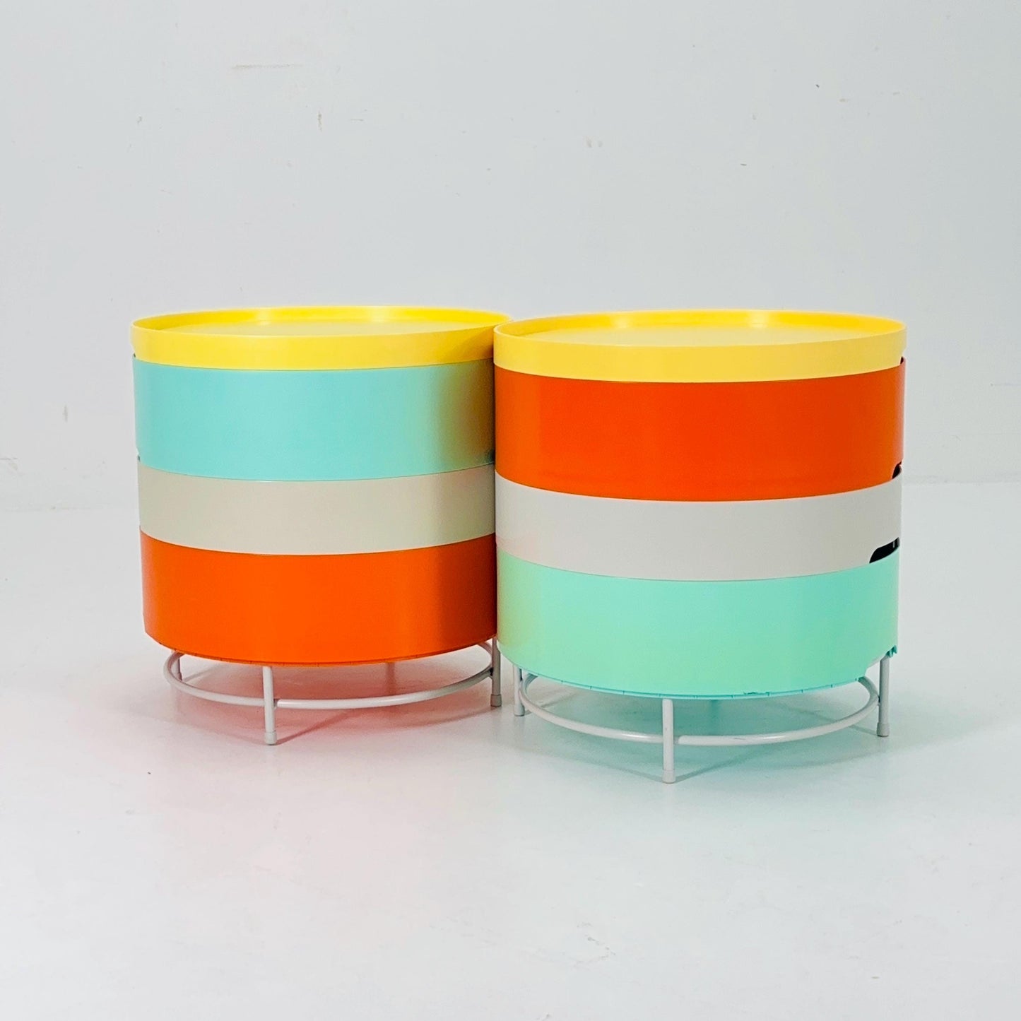Set of 2 IKEA Modern storage side table PS modell by T. Richards, C. Brill en A. Williams Ikea Sweden