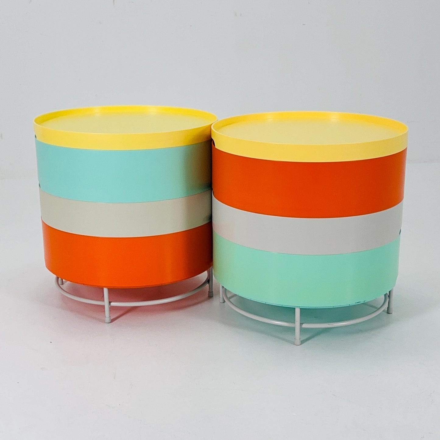 Set of 2 IKEA Modern storage side table PS modell by T. Richards, C. Brill en A. Williams Ikea Sweden