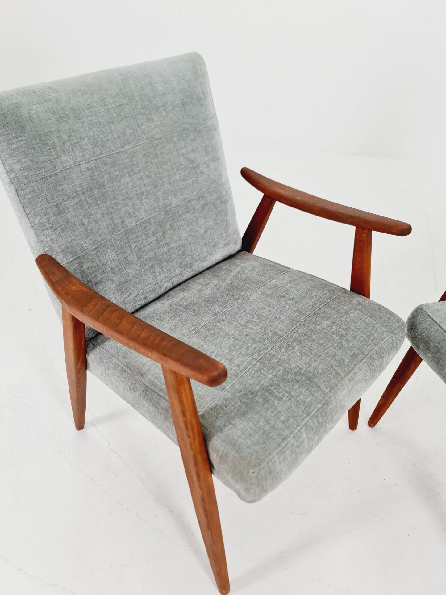 Rare Midcentury German Set of 2 club lounge chairs , 1950s