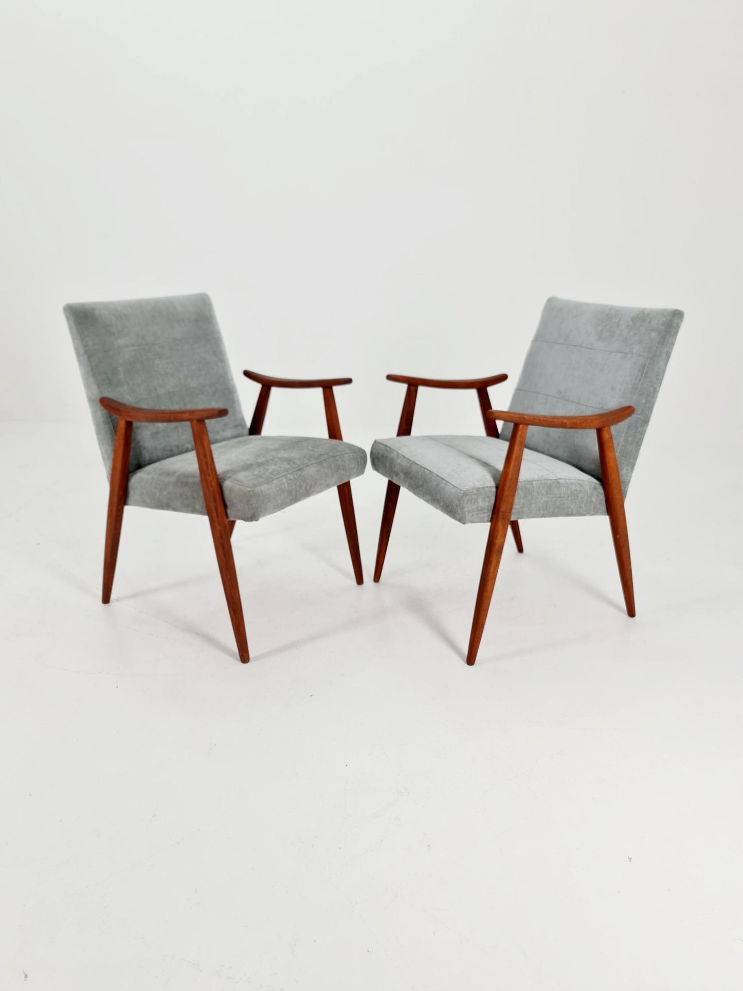 Rare Midcentury German Set of 2 club lounge chairs , 1950s