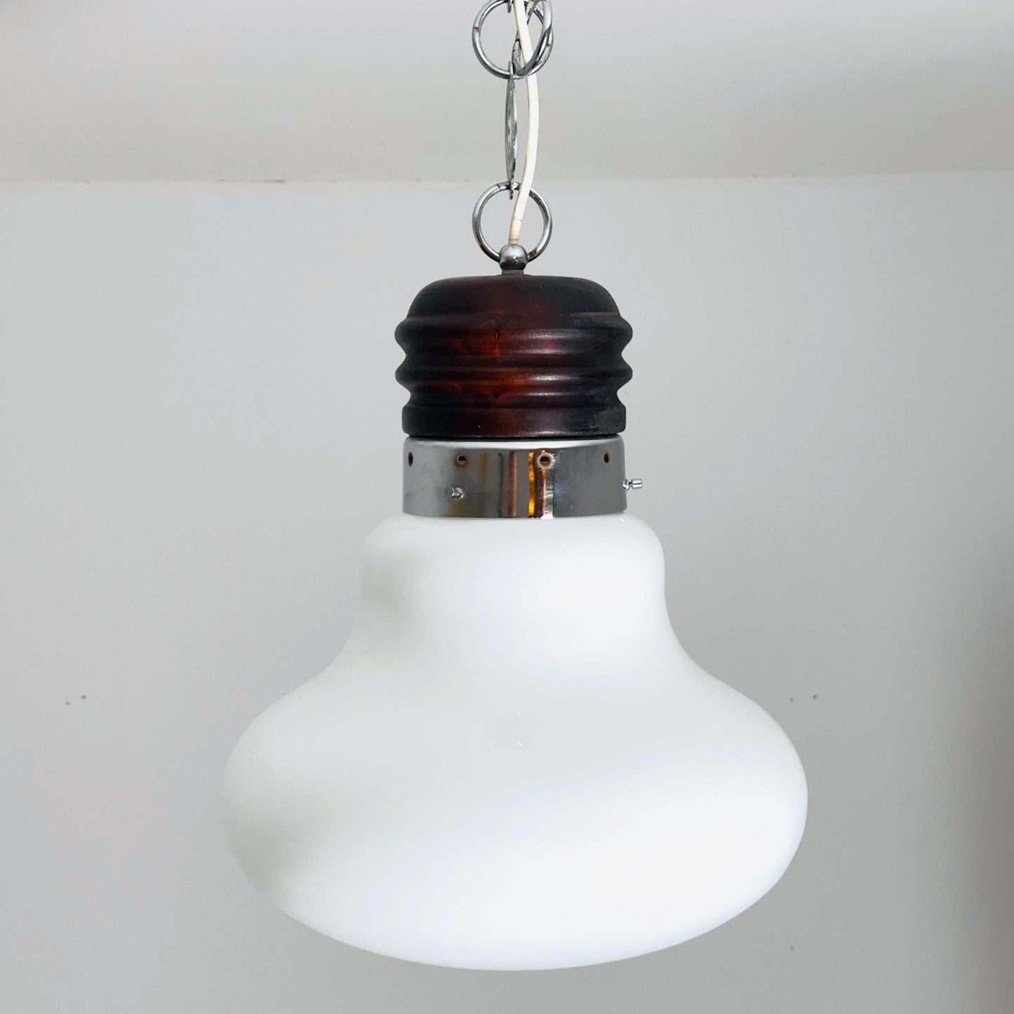 Mid century pop art Arianna Bulb Cwiling Lamp attributed to Piero Brombin for Artemide, 1960s Italy