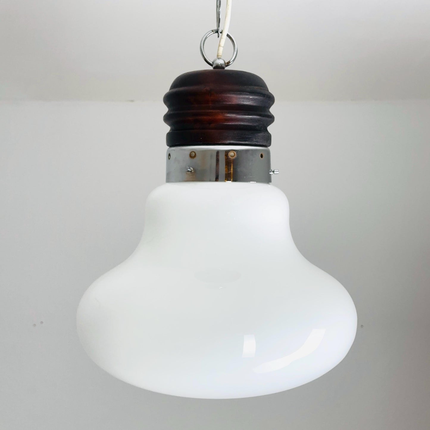 Mid century pop art Arianna Bulb Cwiling Lamp attributed to Piero Brombin for Artemide, 1960s Italy