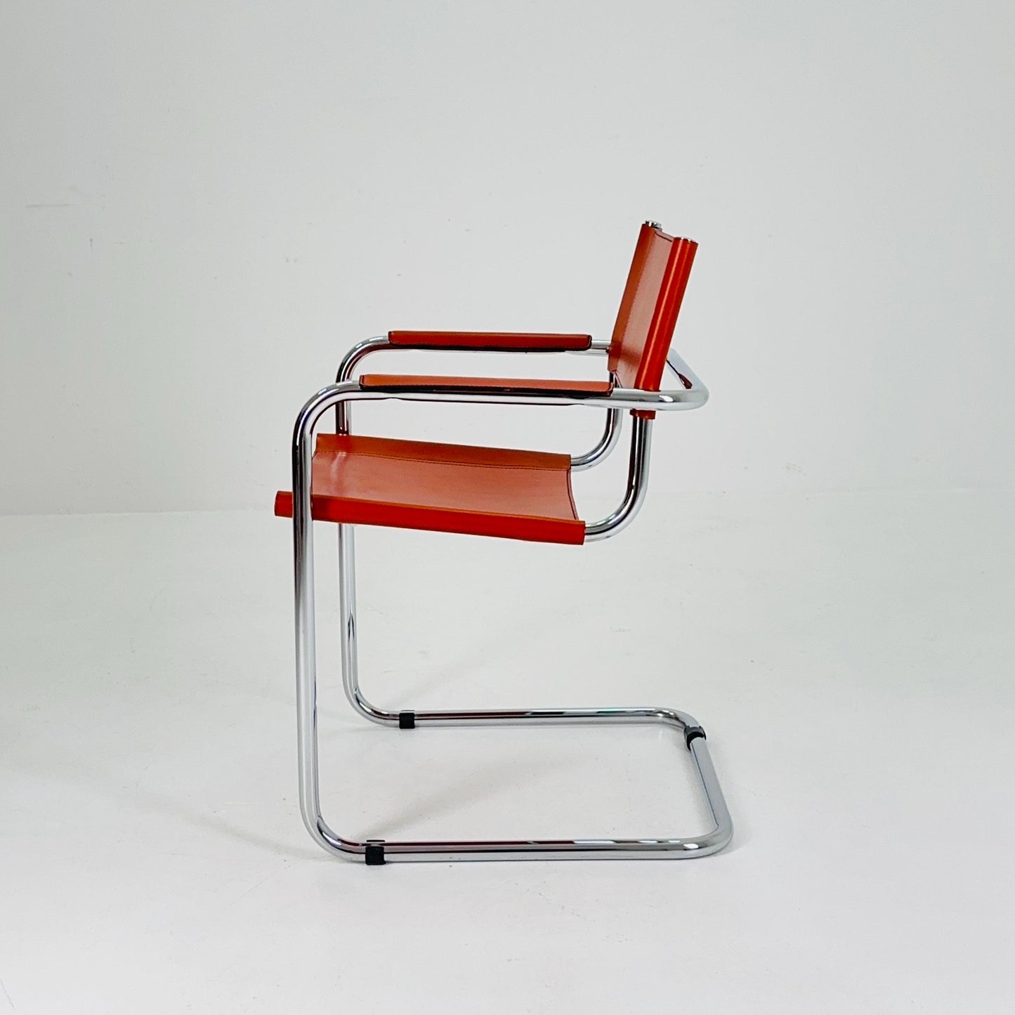 1 of 7 chairs Model MG5 Centro Studio desk chair in cognac by Mart Stam & Marcel Breuer, 1970s Fasem Italy