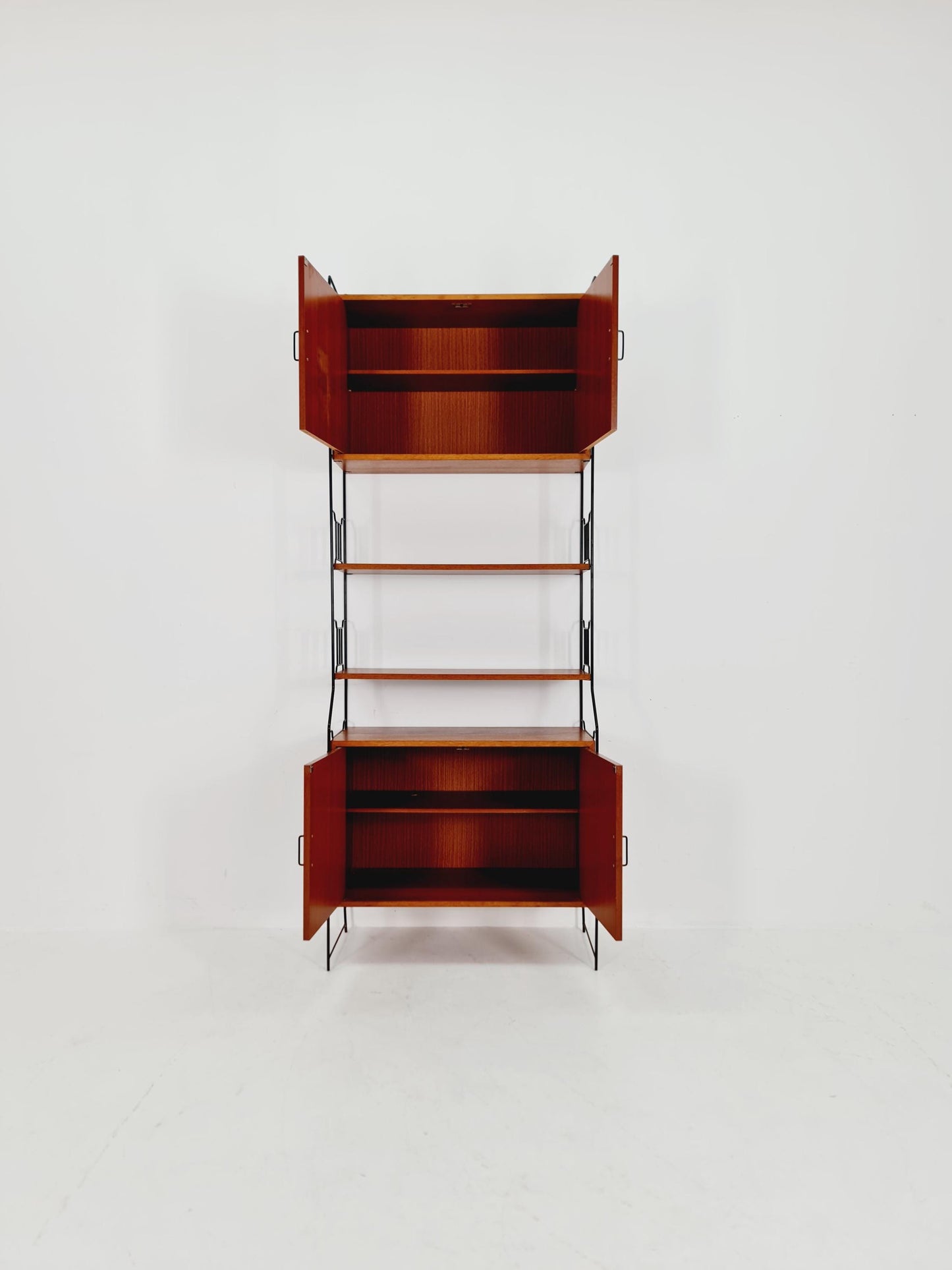 String shelf-system, bookcase with cabinet teak by WHB Germany, 1950s