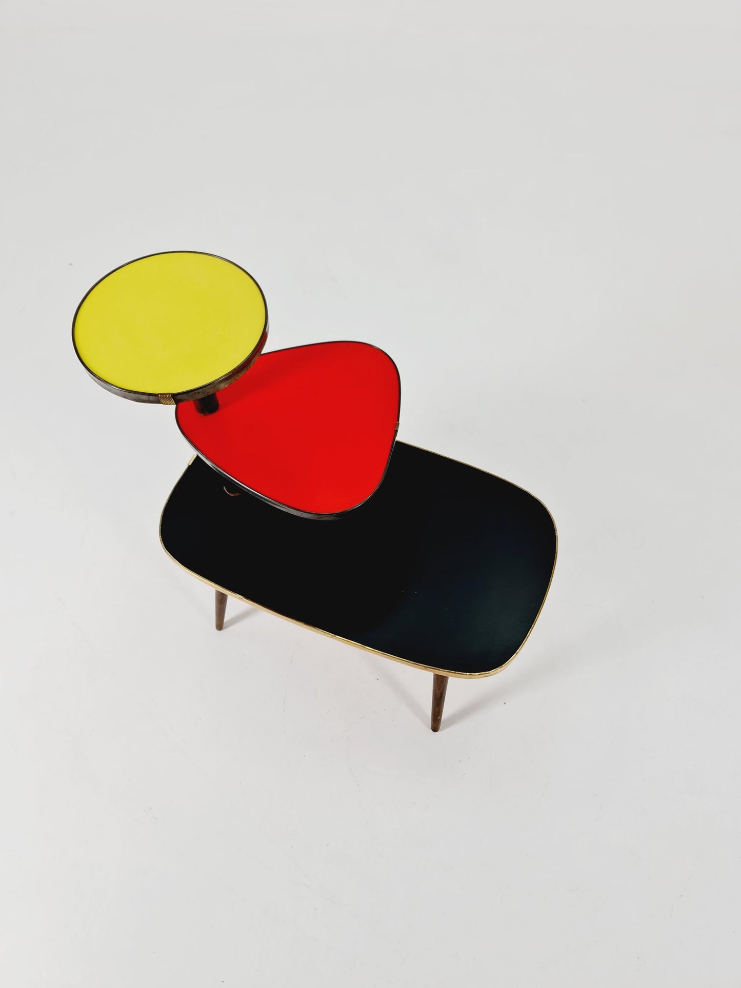 German Plant Stand, colorful Vintage Mid-Century Minimalist Indoor flower table, 1960s