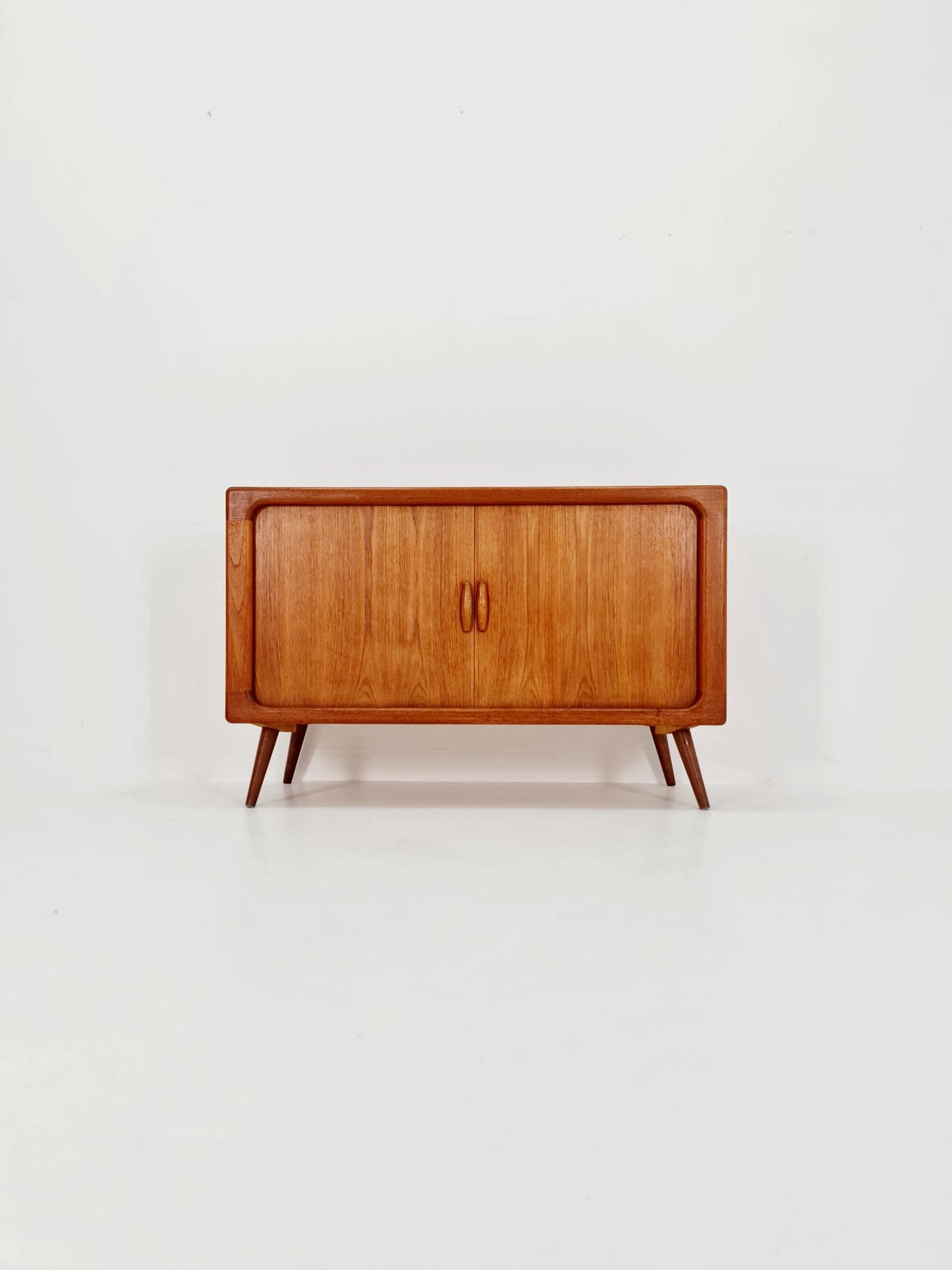 Mid century Solid Danish teak hallway cabinet, Record cabinet By Dyrlund 1960s