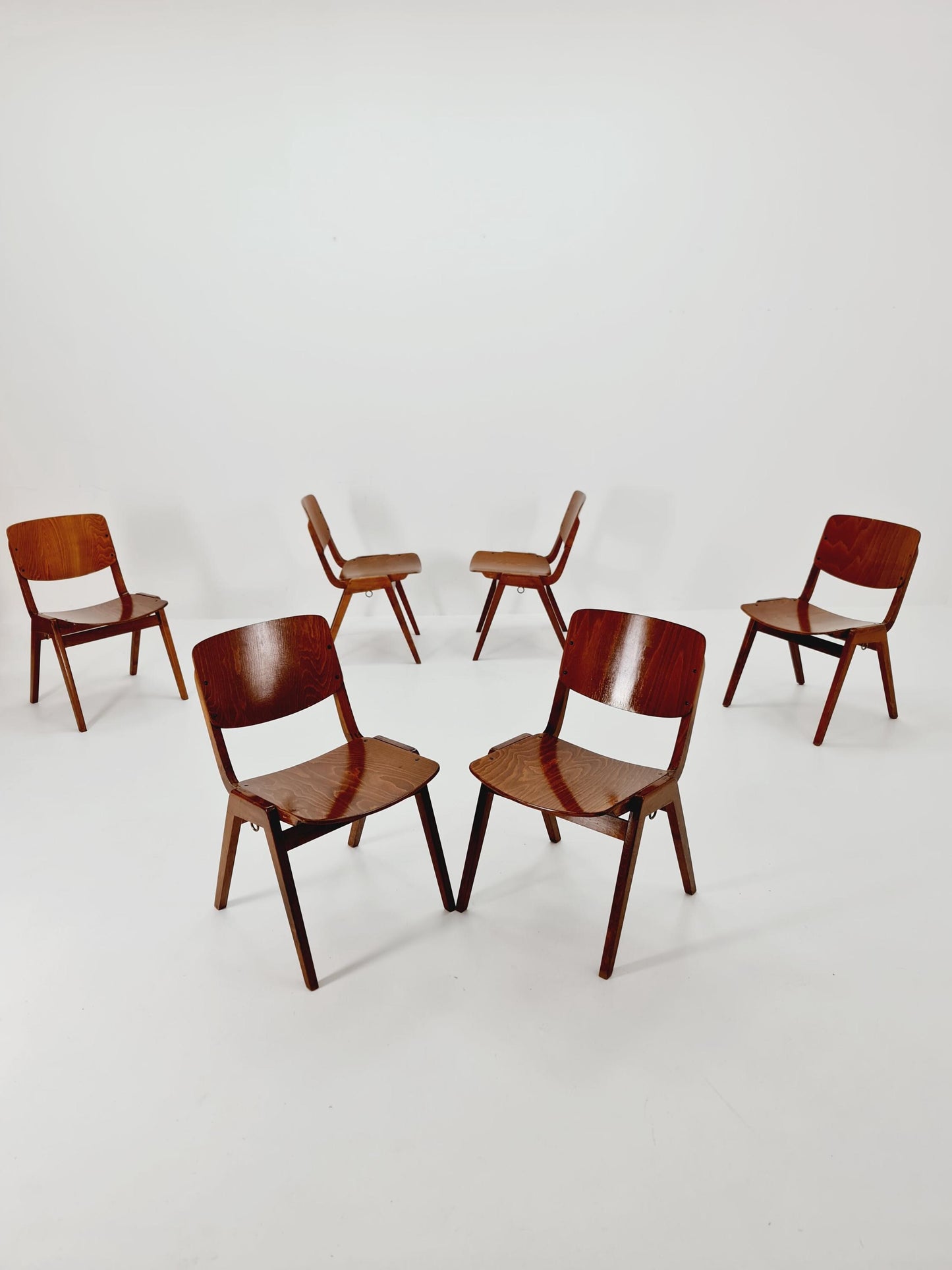 1 of 6 Mid century Bauhaus Dining Chairs By Thonet , Germany , 1960s