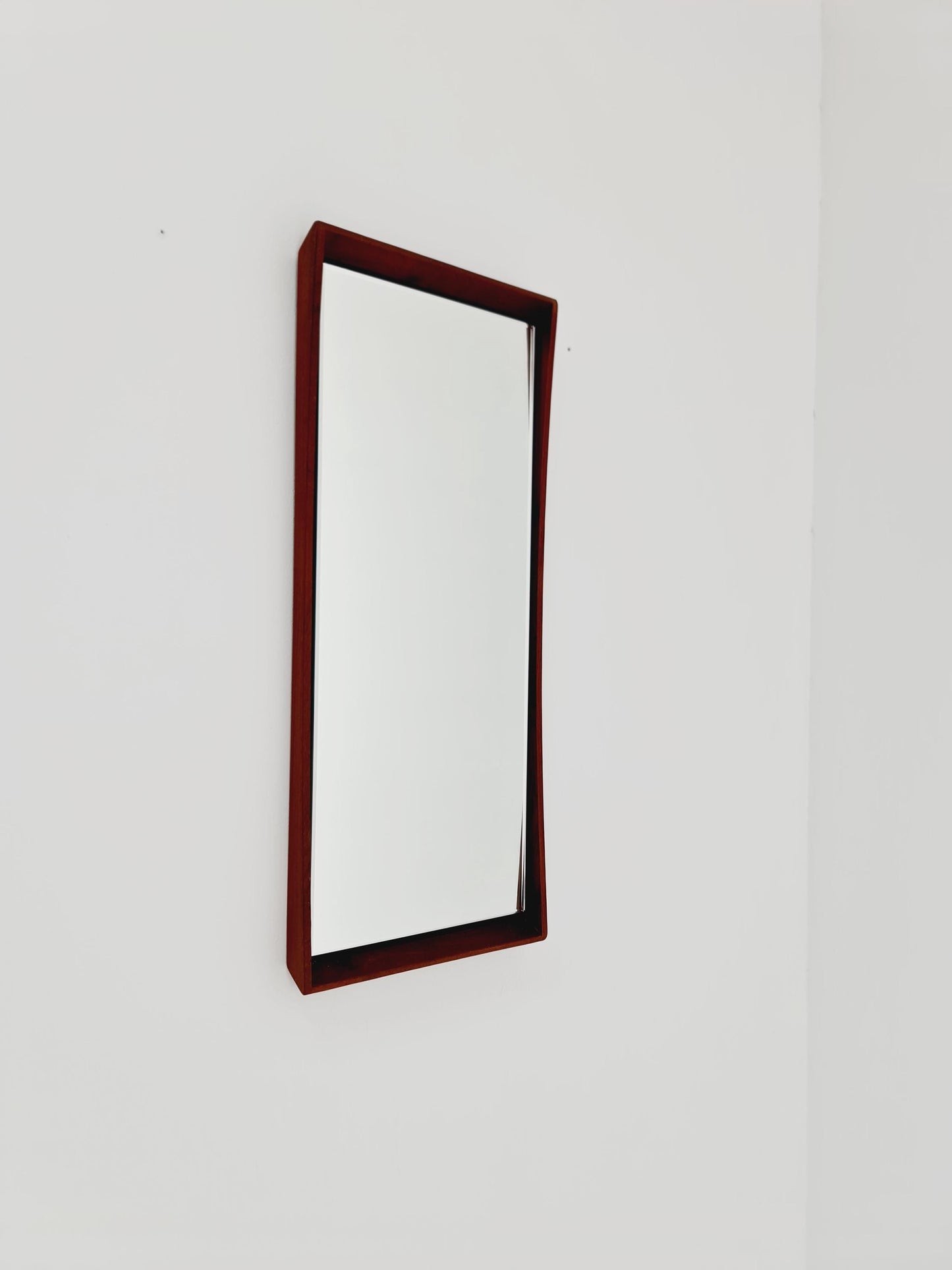 Teak Danish mid-century Modern wall-mounted mirror, 1960s