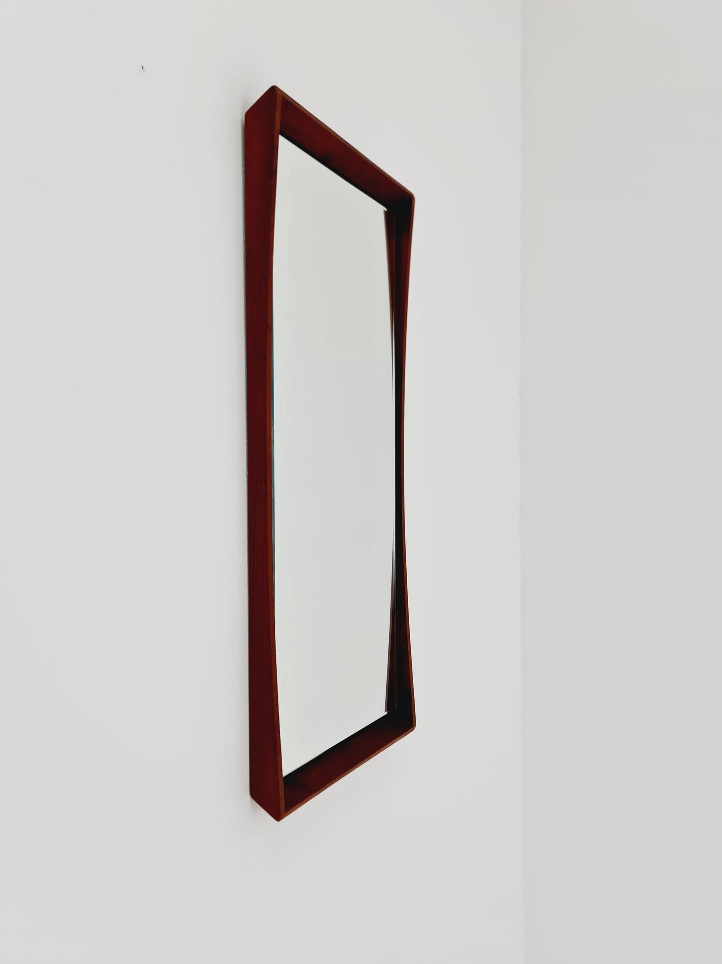 Teak Danish mid-century Modern wall-mounted mirror, 1960s