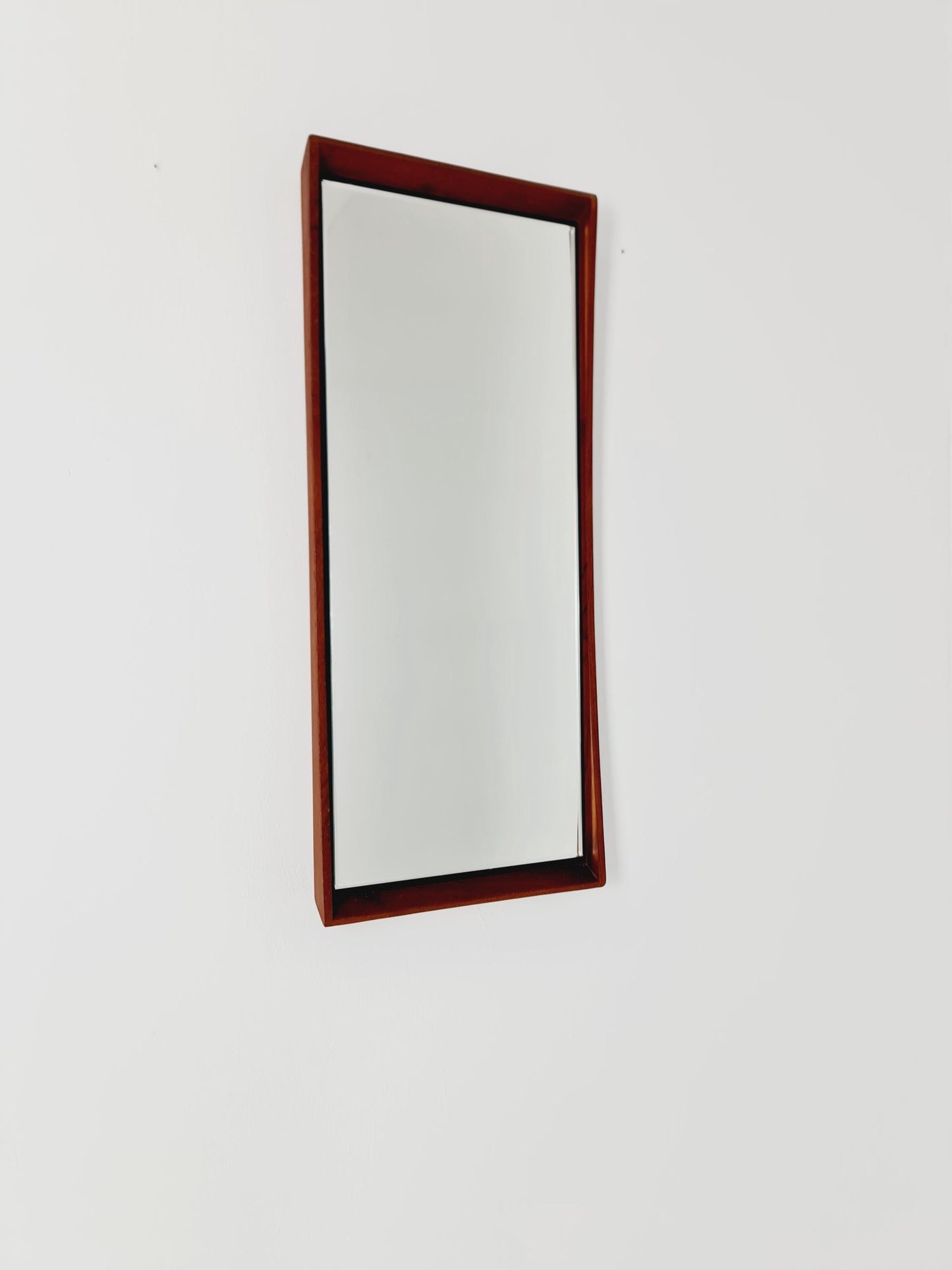 Teak Danish mid-century Modern wall-mounted mirror, 1960s