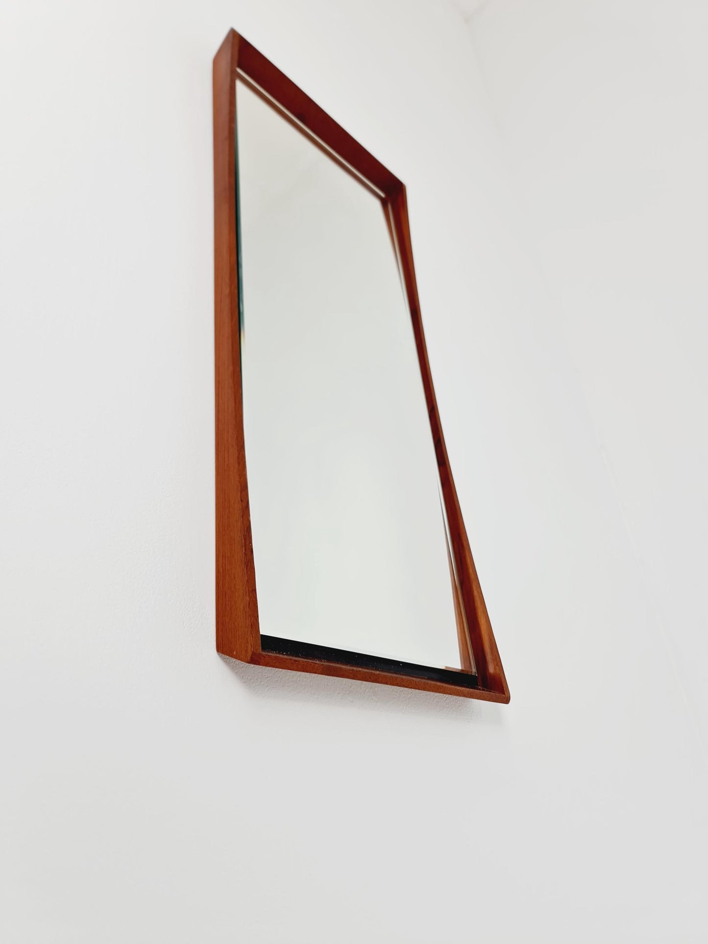 Teak Danish mid-century Modern wall-mounted mirror, 1960s