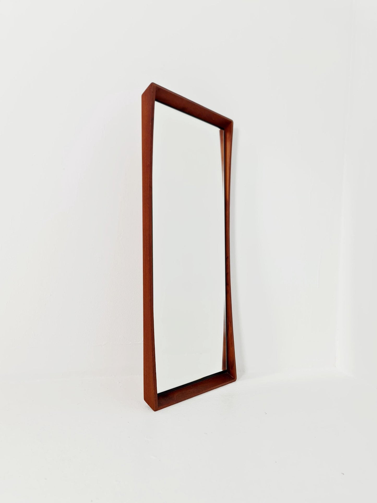 Teak Danish mid-century Modern wall-mounted mirror, 1960s