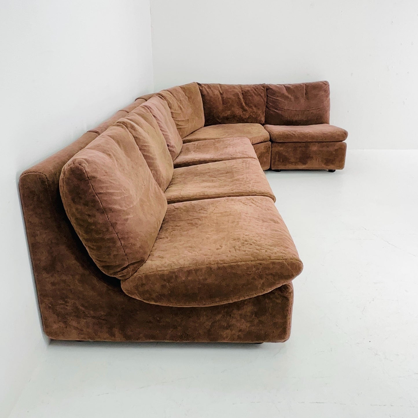 Set of 5 Mid century Walter Knoll Modular Brown Velvet Sofa , 1970s – Germany