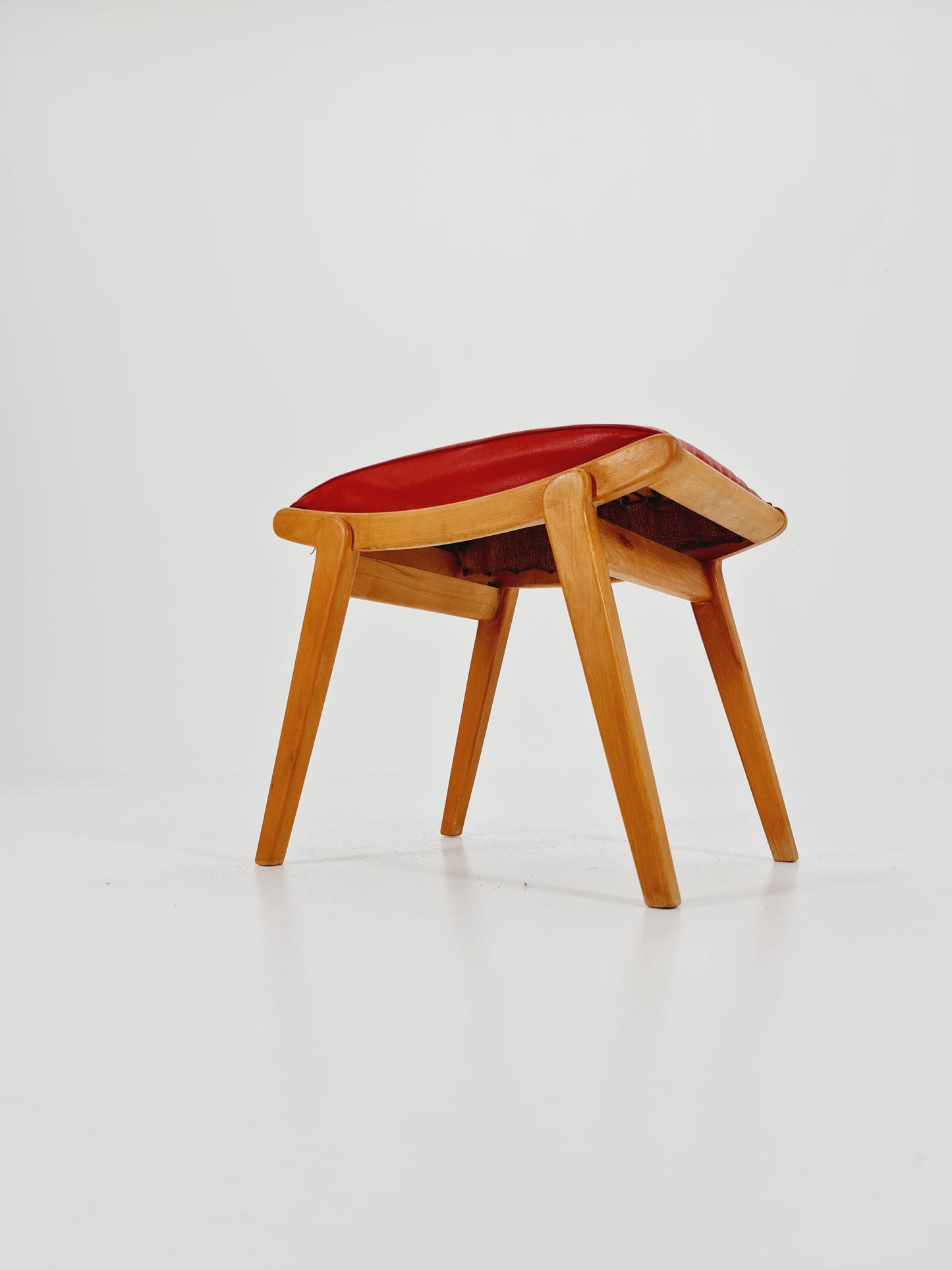 Mid century modern German ottoman/footstool make up stool from the 50s