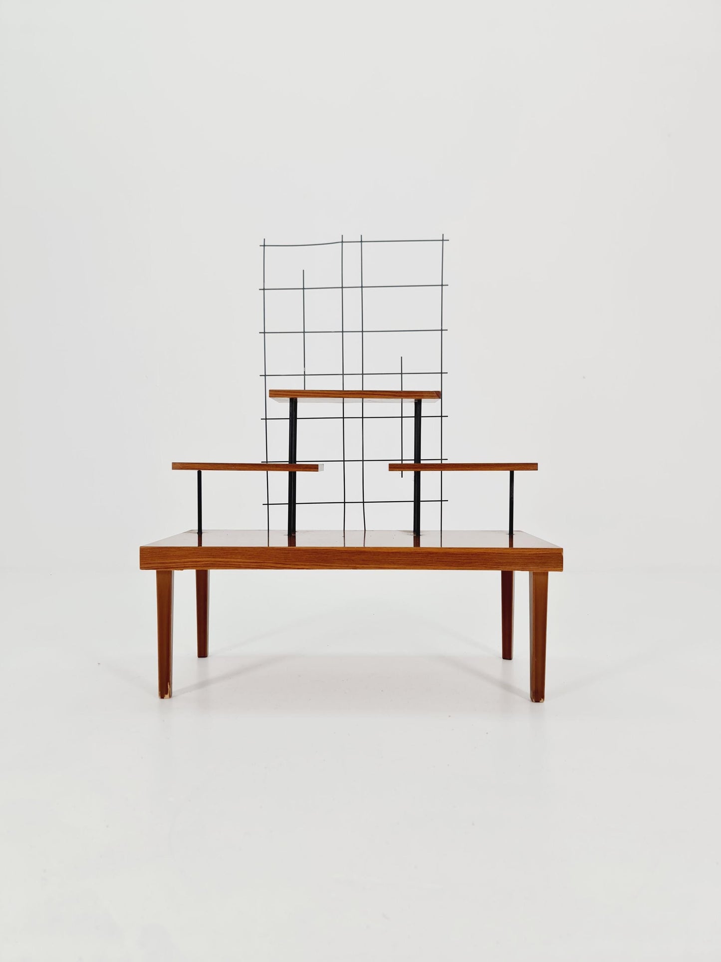 Big 1950s German Plant Stand, Vintage Mid-Century Minimalist Indoor Plant Stand Side Table Retro flower table