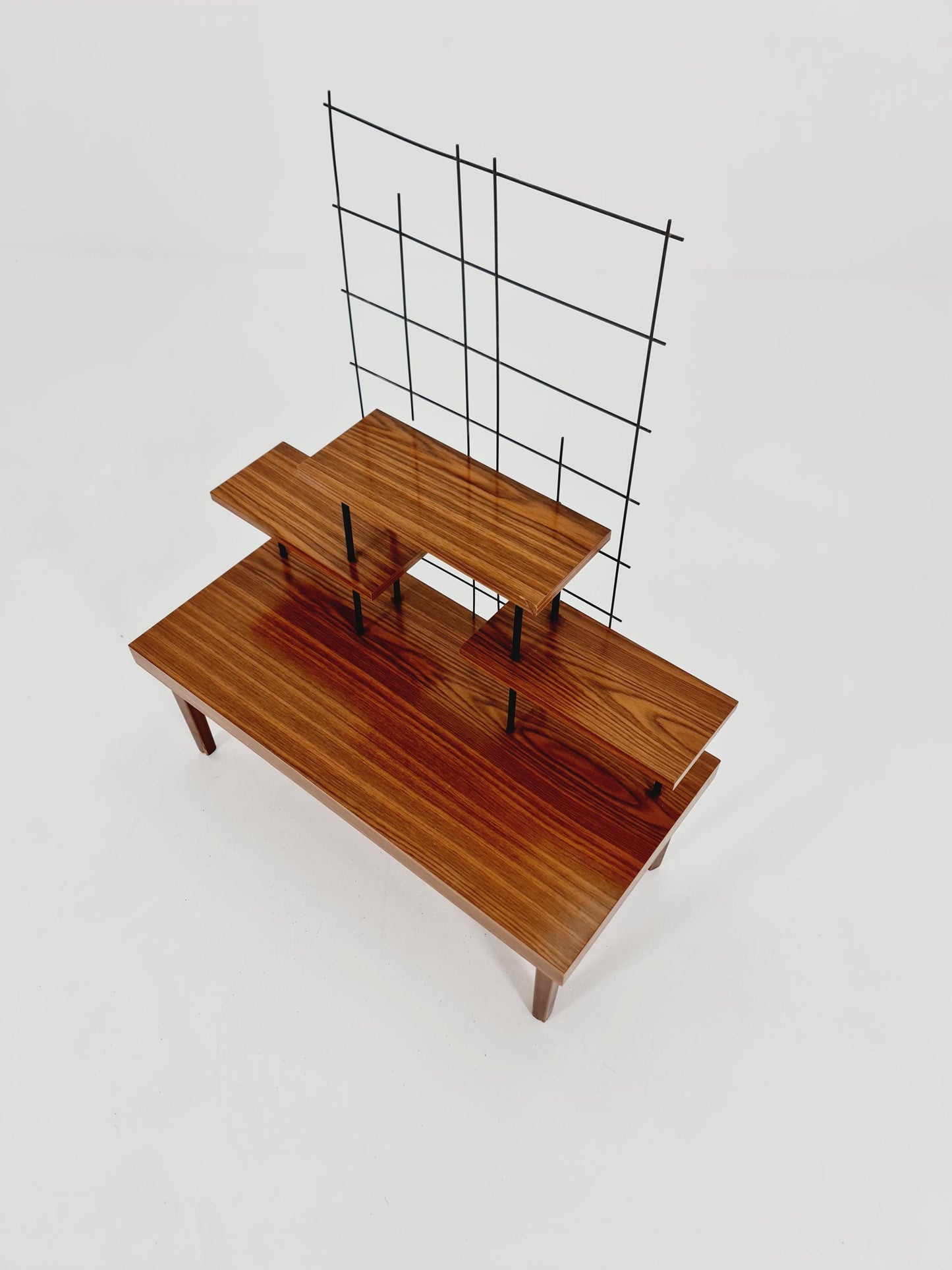 Big 1950s German Plant Stand, Vintage Mid-Century Minimalist Indoor Plant Stand Side Table Retro flower table