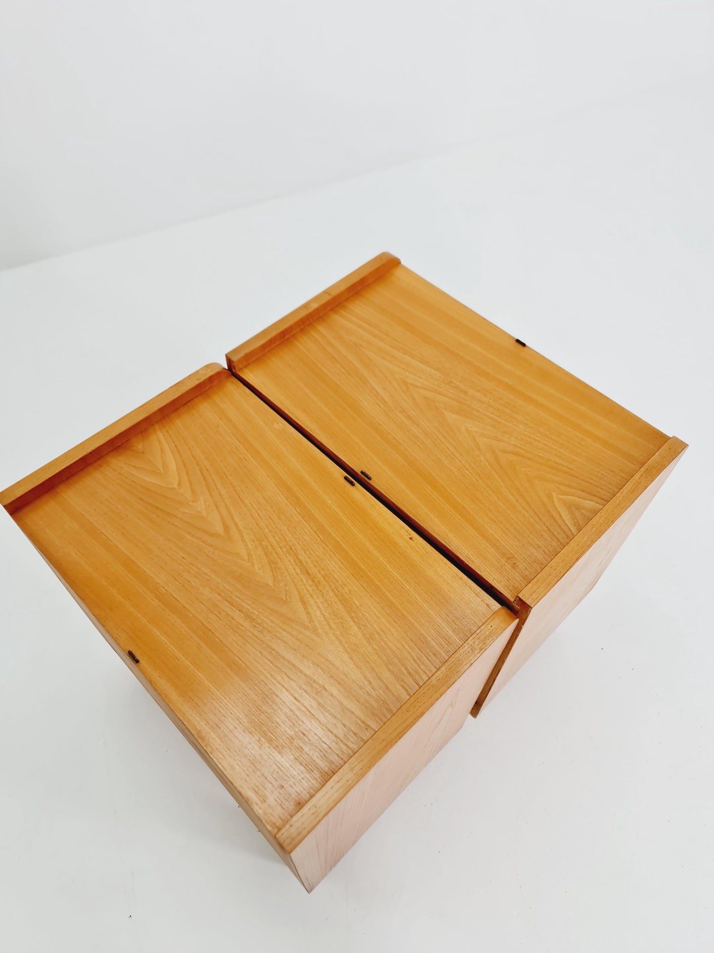 German Mid century Ash and Teak nightstands/ bedside tables BY WK Möbel , 1960s