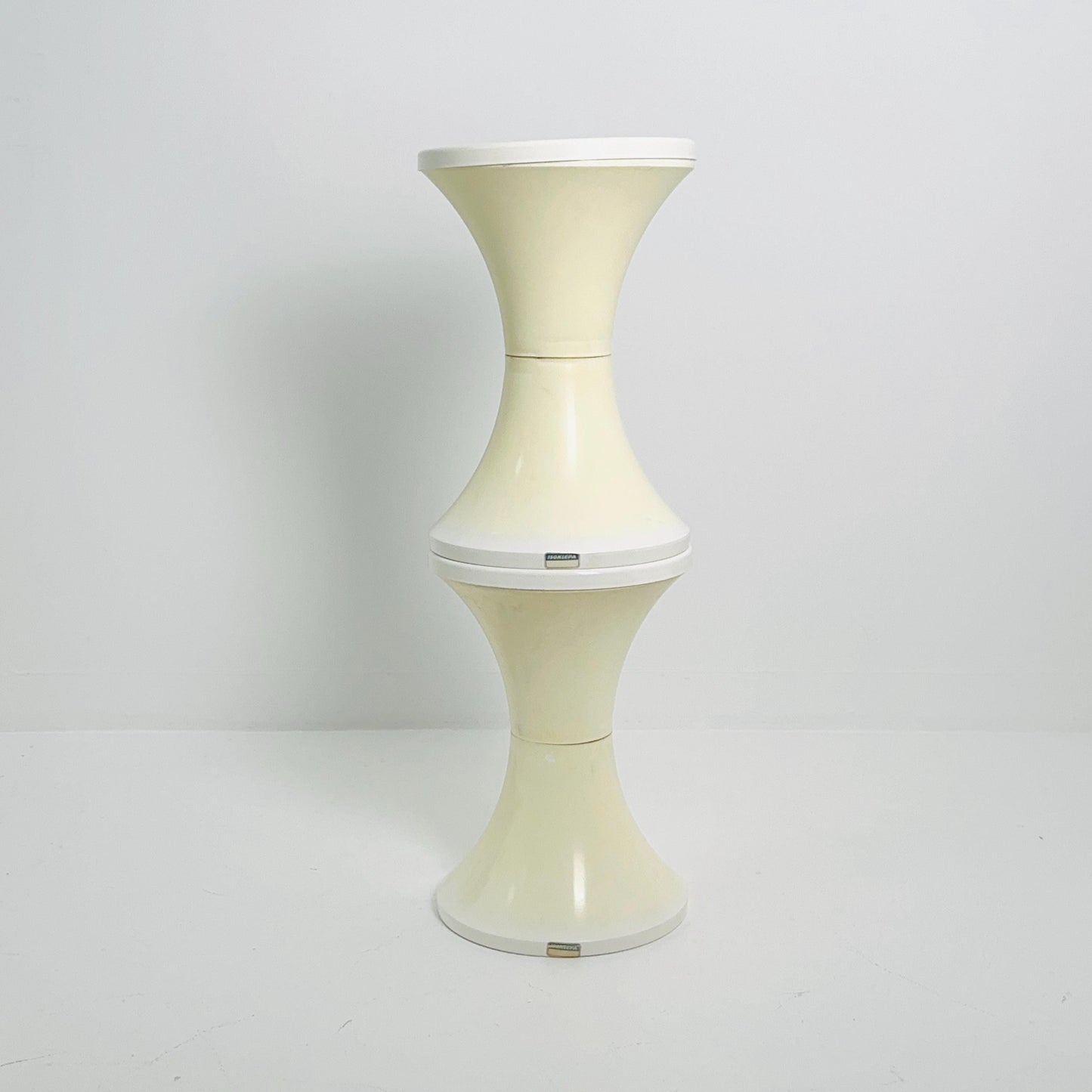 Set of 2 Space age Round German Tuilp stools plastic by Isopelka, 1970s
