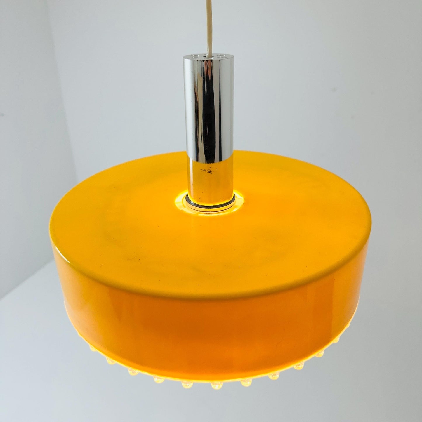 Space Age yellow pendant lamp 1980s