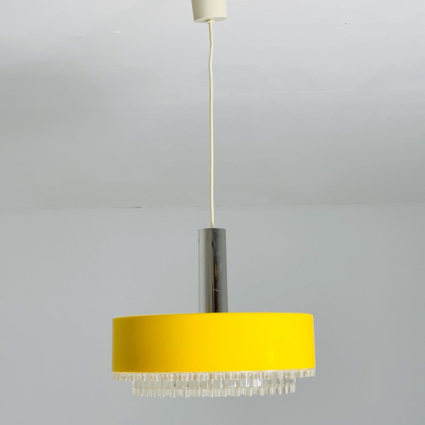 Space Age yellow pendant lamp 1980s