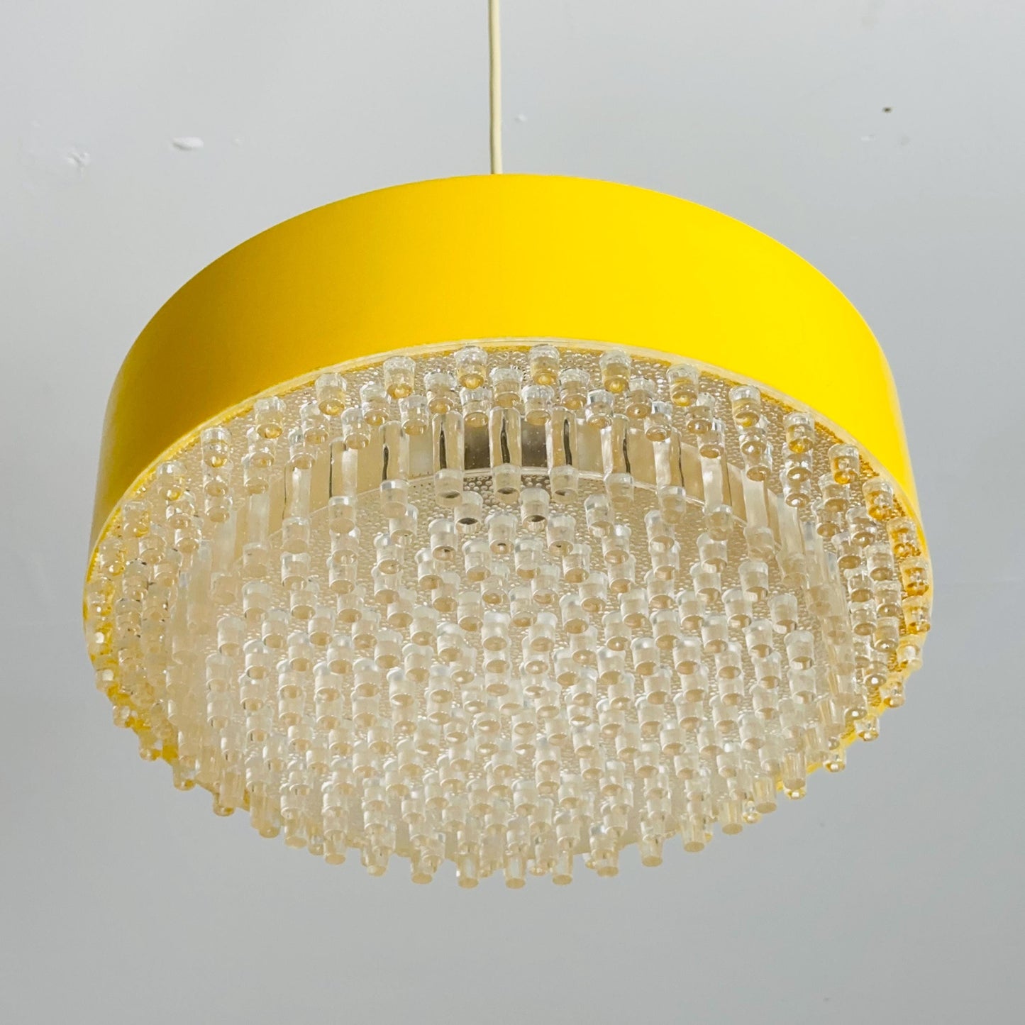 Space Age yellow pendant lamp 1980s