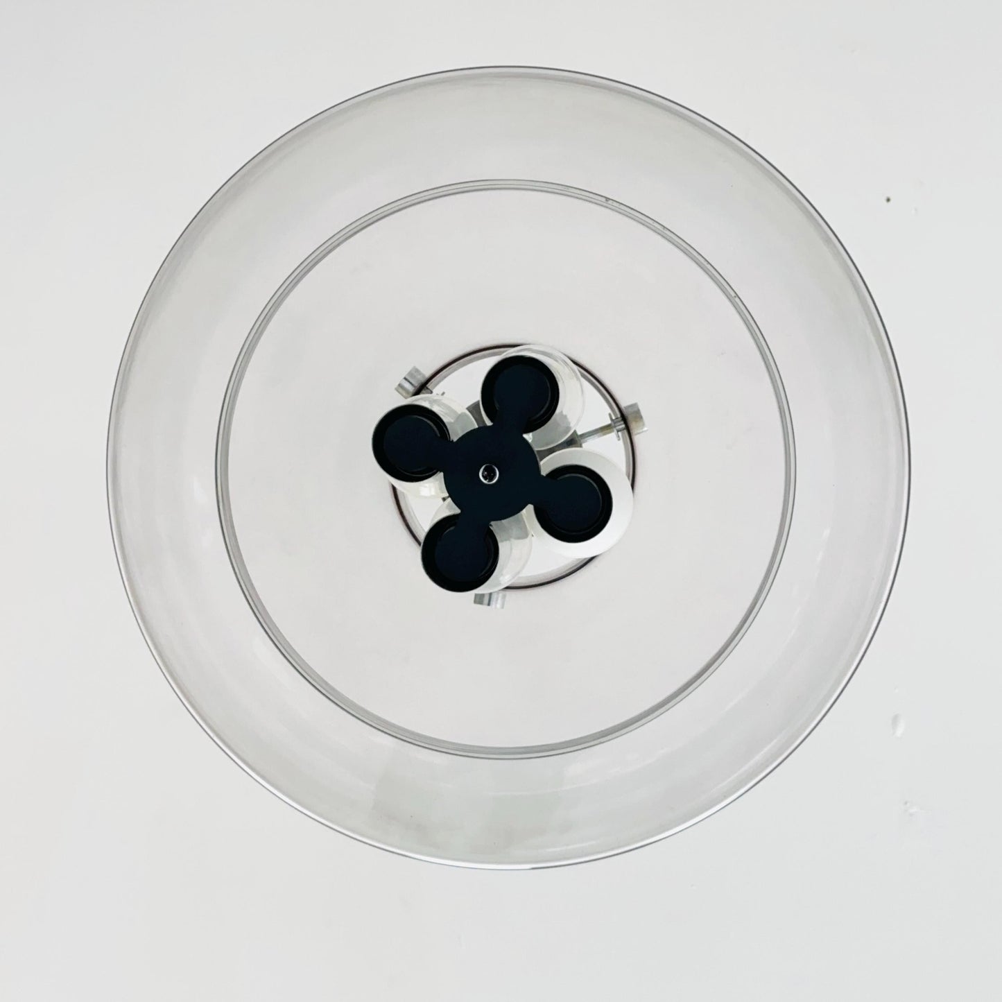Large Mid-Century Glass Ball Pendant by Glashütte Limburg, Germany, 1970s – Chrome & Glass Chandelier