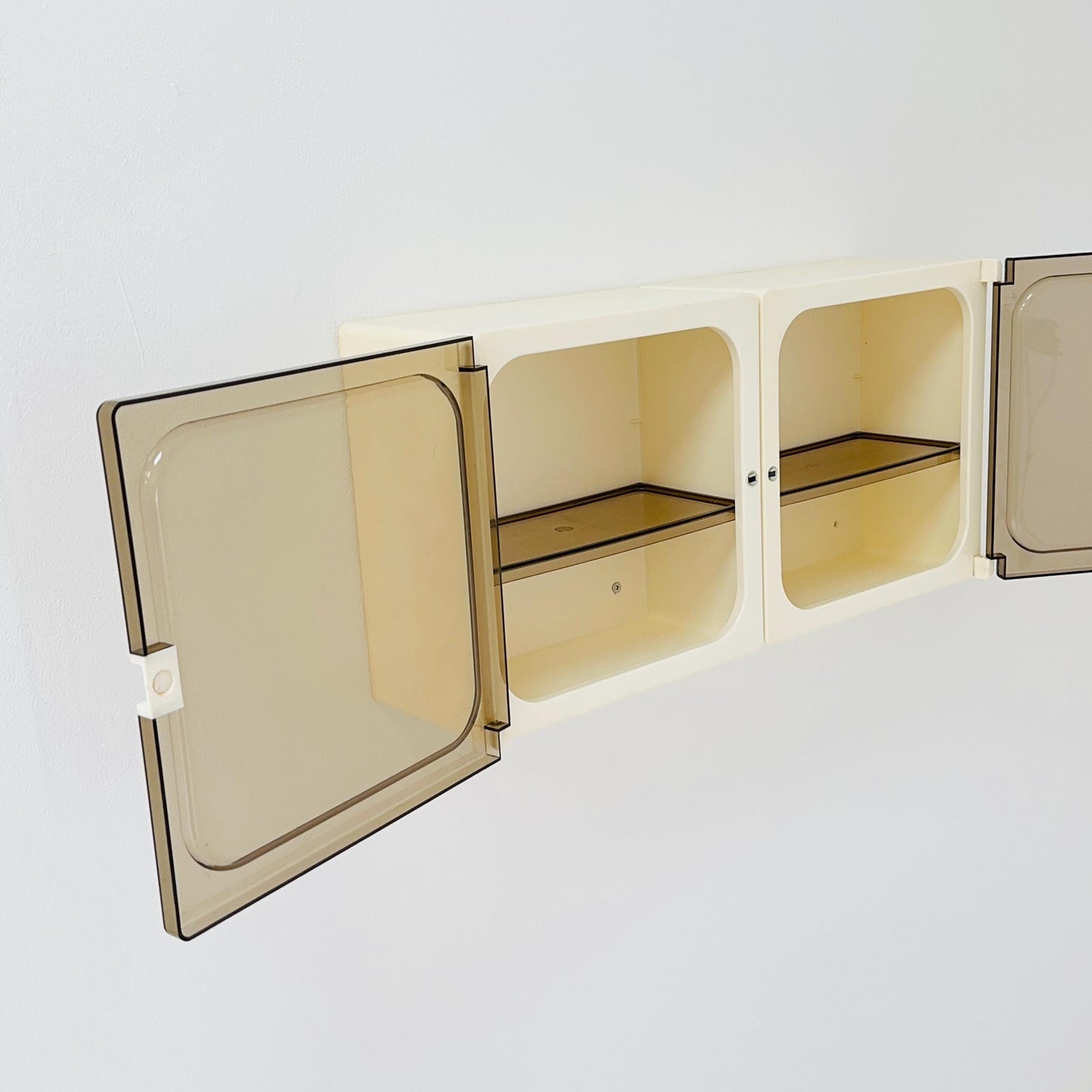 Set of 2 Space Age Wall Cabinets, Bathroom Medicine Cabinets, 1970s