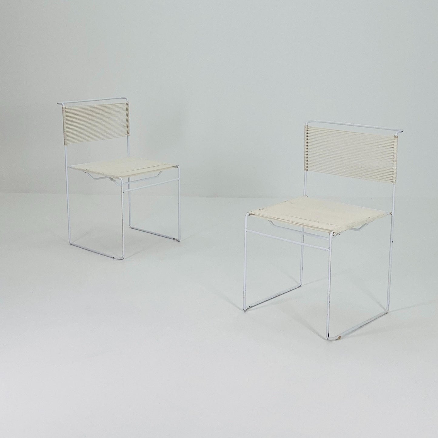 Set of 2 Giandomenico Belotti “Spaghetti” Chairs for Fly Line, Italy, 1970s