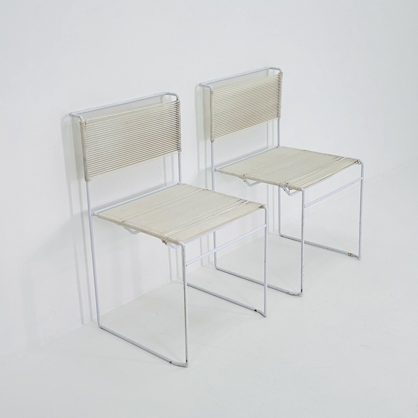 Set of 2 Giandomenico Belotti “Spaghetti” Chairs for Fly Line, Italy, 1970s