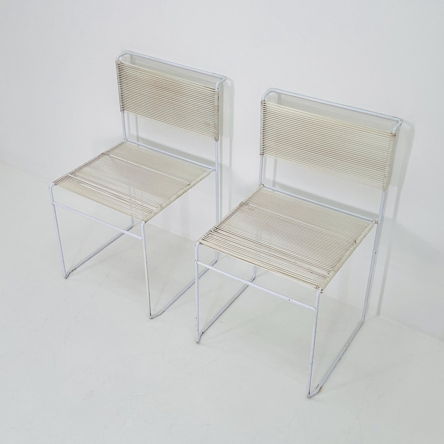 Set of 2 Giandomenico Belotti “Spaghetti” Chairs for Fly Line, Italy, 1970s