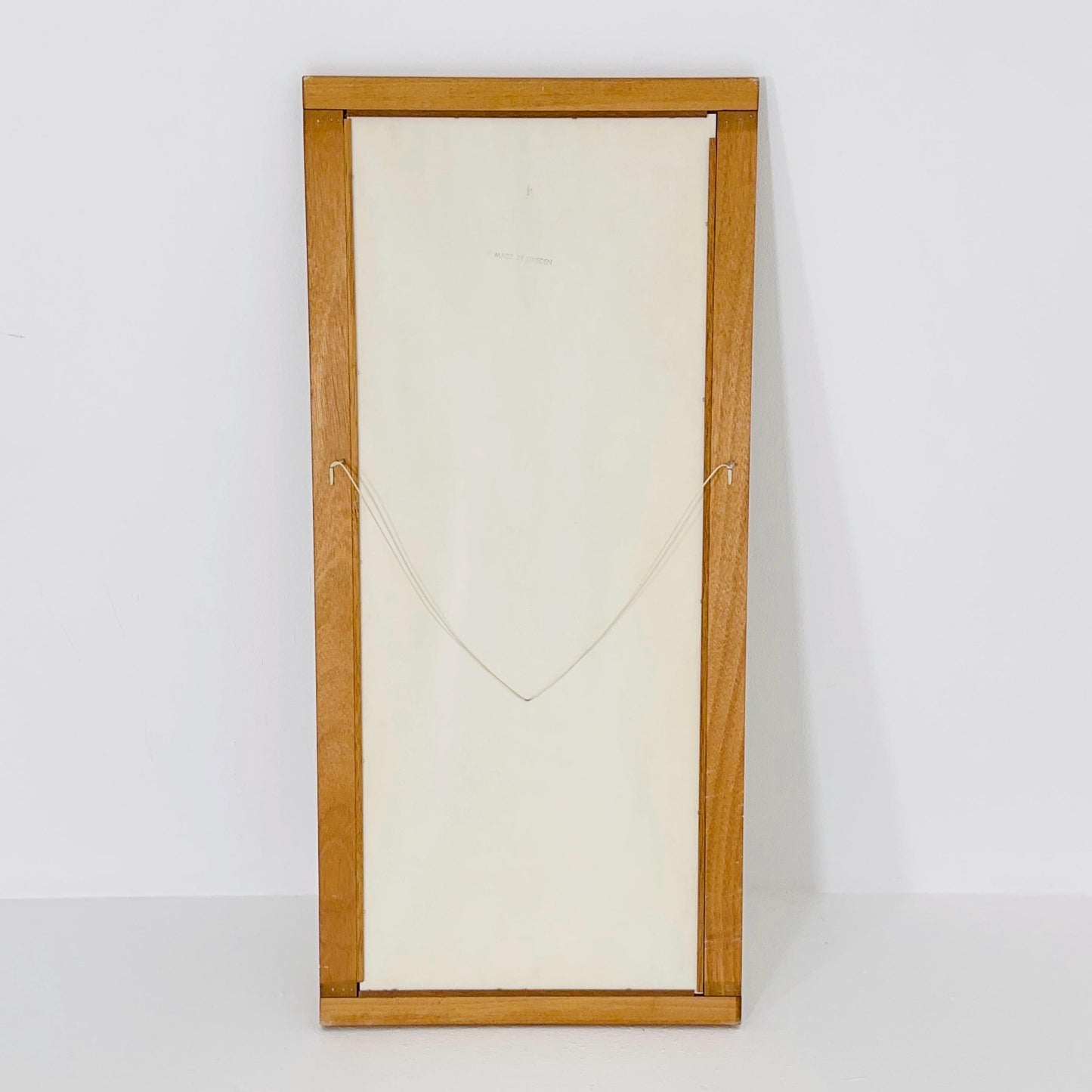 Big Teak Swedish mid-century Modern wall-mounted mirror , 1960s