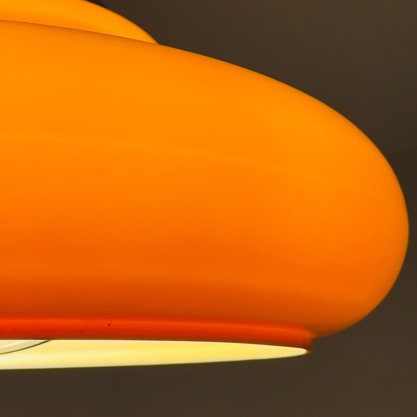 Mid-Century Space Age Adjustable orange Pendant Lamp | Germany 1970s