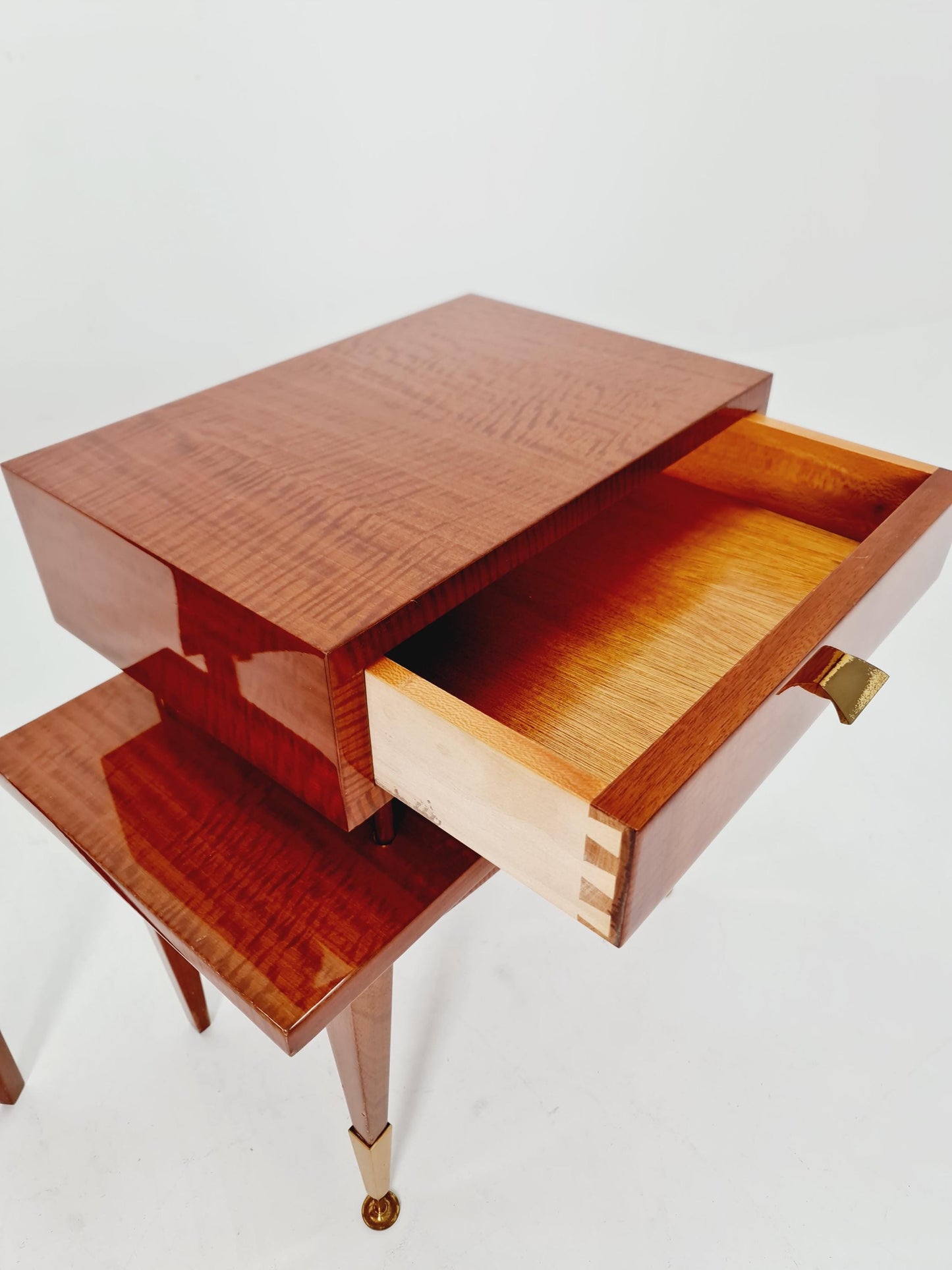 Rare Mid century German Mahagoni side tables/ Bedside tables/ Nightstands, , 1970s, set of 2