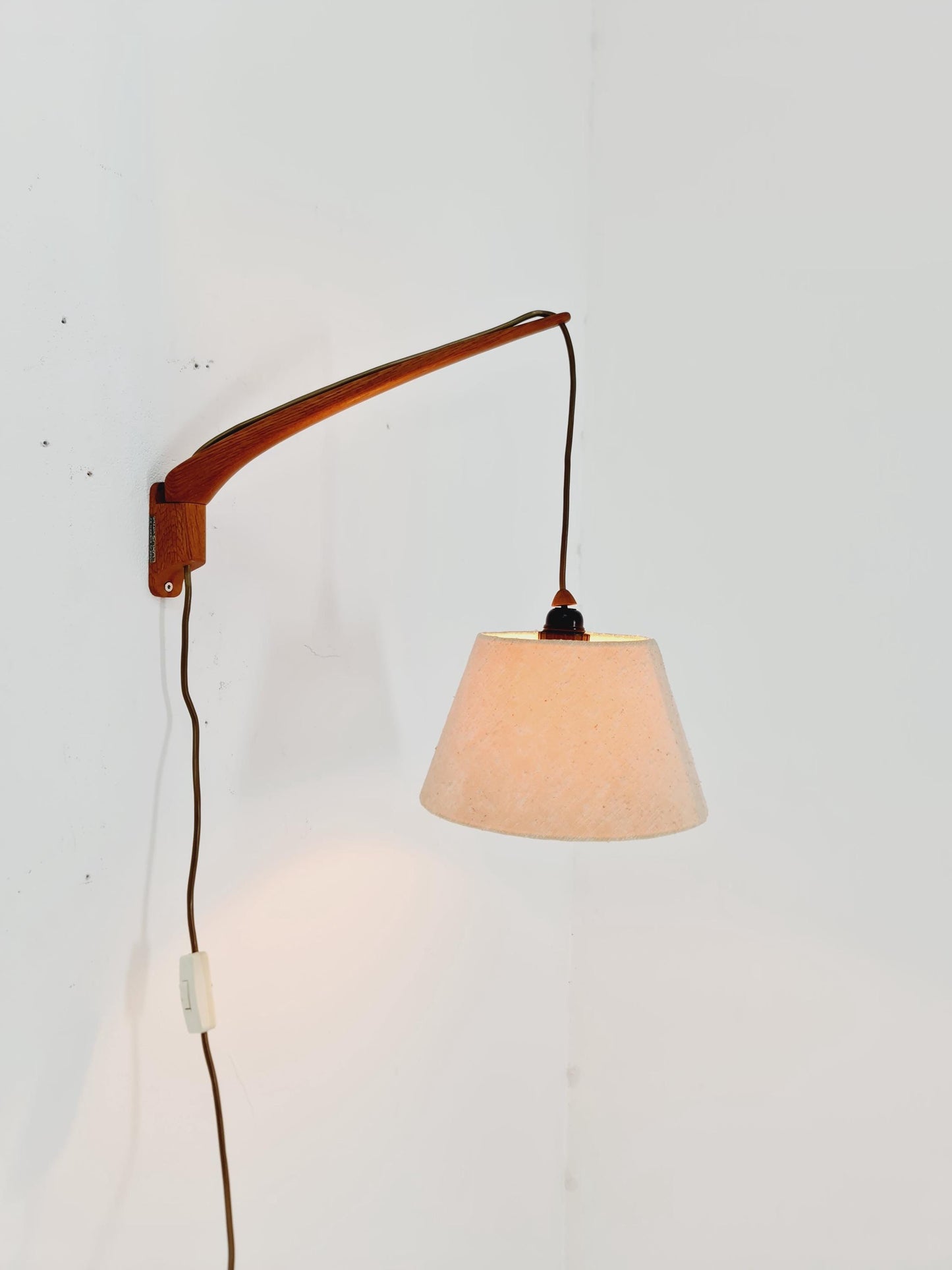 Swidish Oak wall Lamp By Luxus Vittsiö 1960s