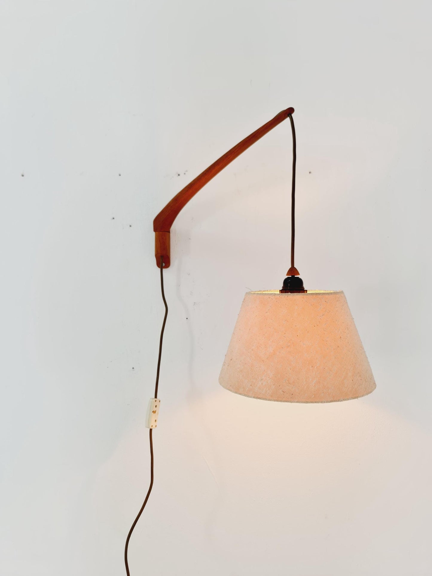 Swidish Oak wall Lamp By Luxus Vittsiö 1960s