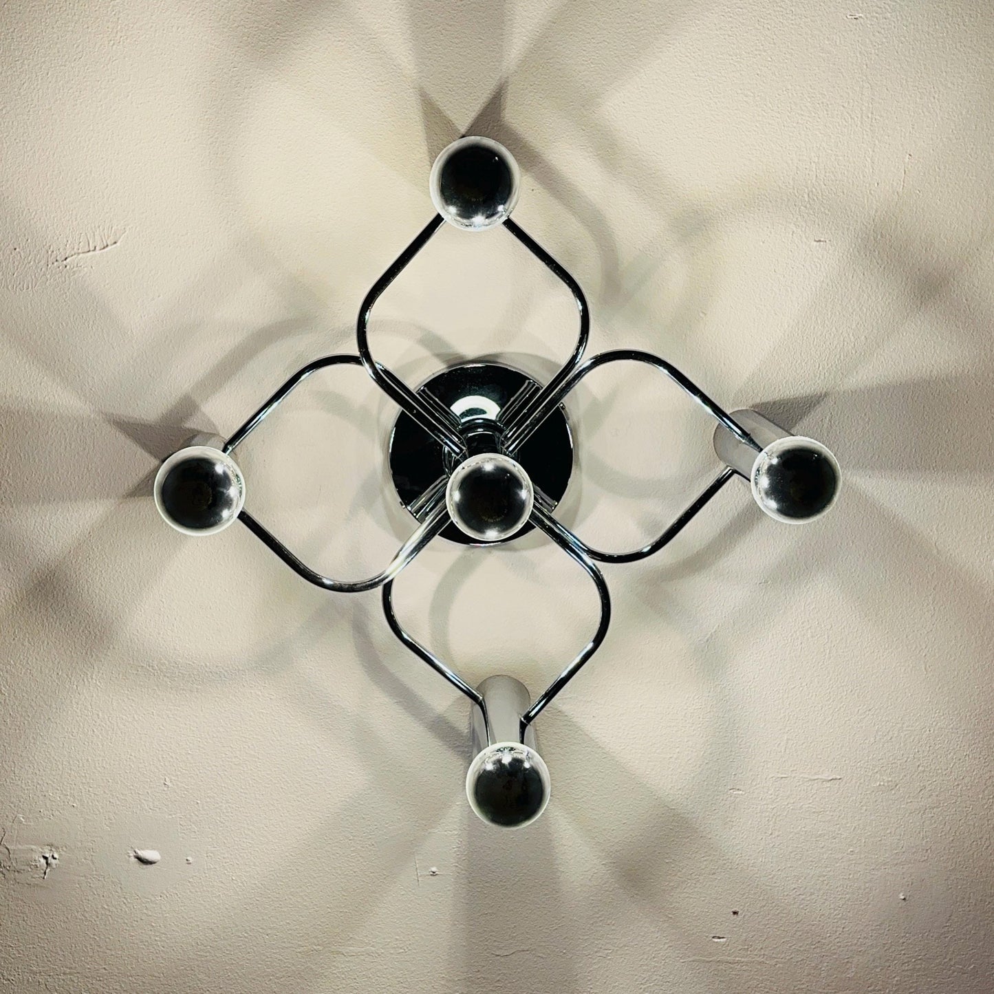 Mid century Space Age Ceiling or Wall Lamp by Gaetano Sciolari for Leola, 1970s, Germany
