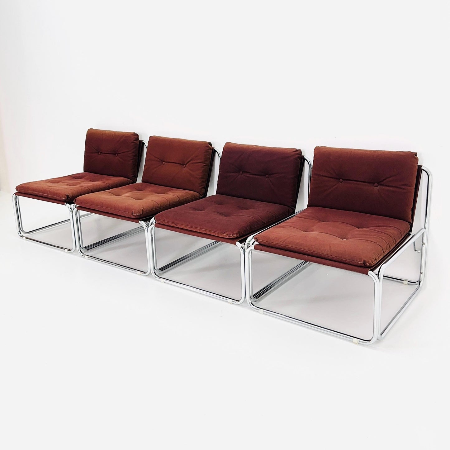 Set of 4 Mid century Wim Ypma Lounge Chairs for Riemersma, 1960s Netherlands