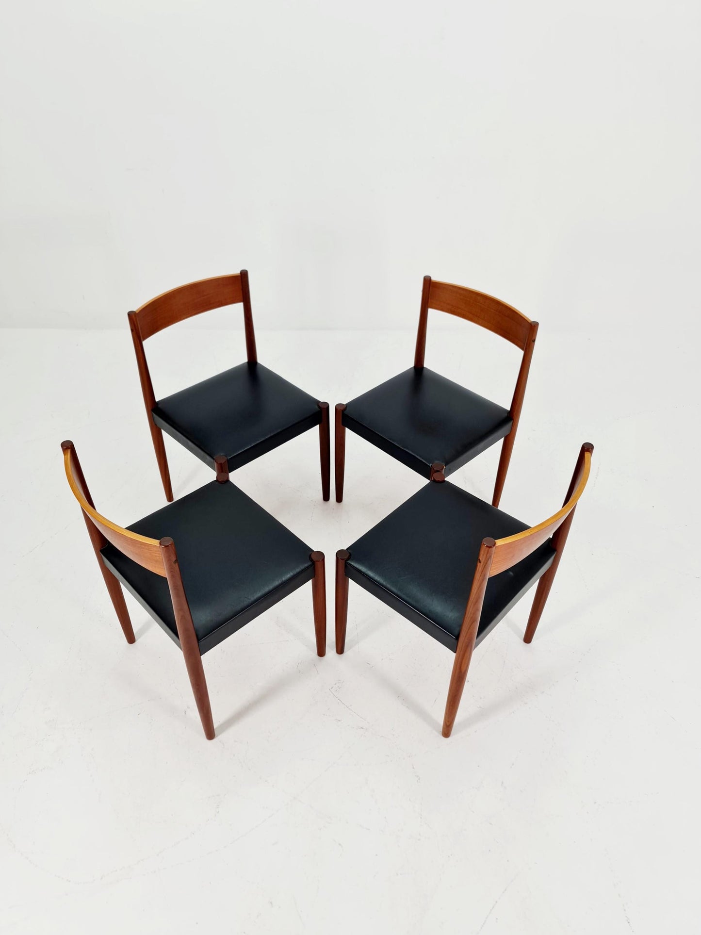 Danish Modern Teak Chairs Design by Niels Möller for Frem Rojle, 1960s, set of 4