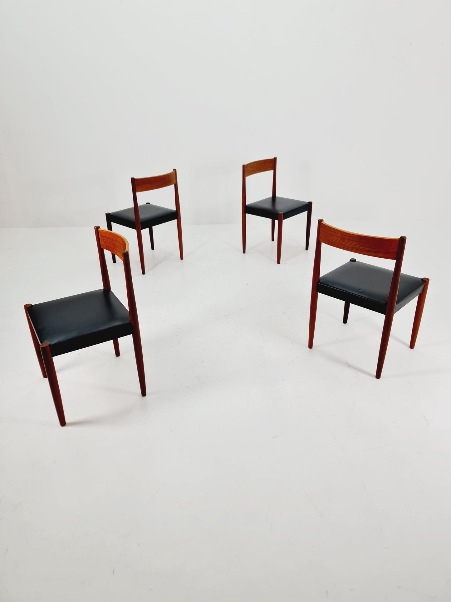 Danish Modern Teak Chairs Design by Niels Möller for Frem Rojle, 1960s, set of 4